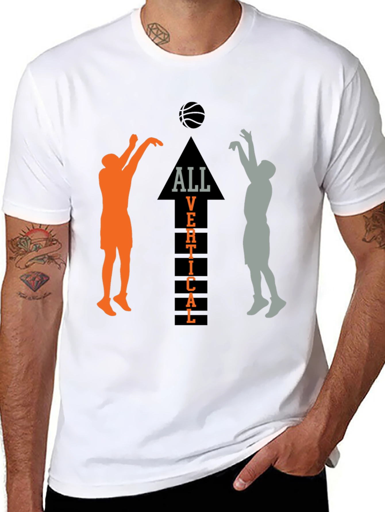 All Vertical Basketball Graphic Tee