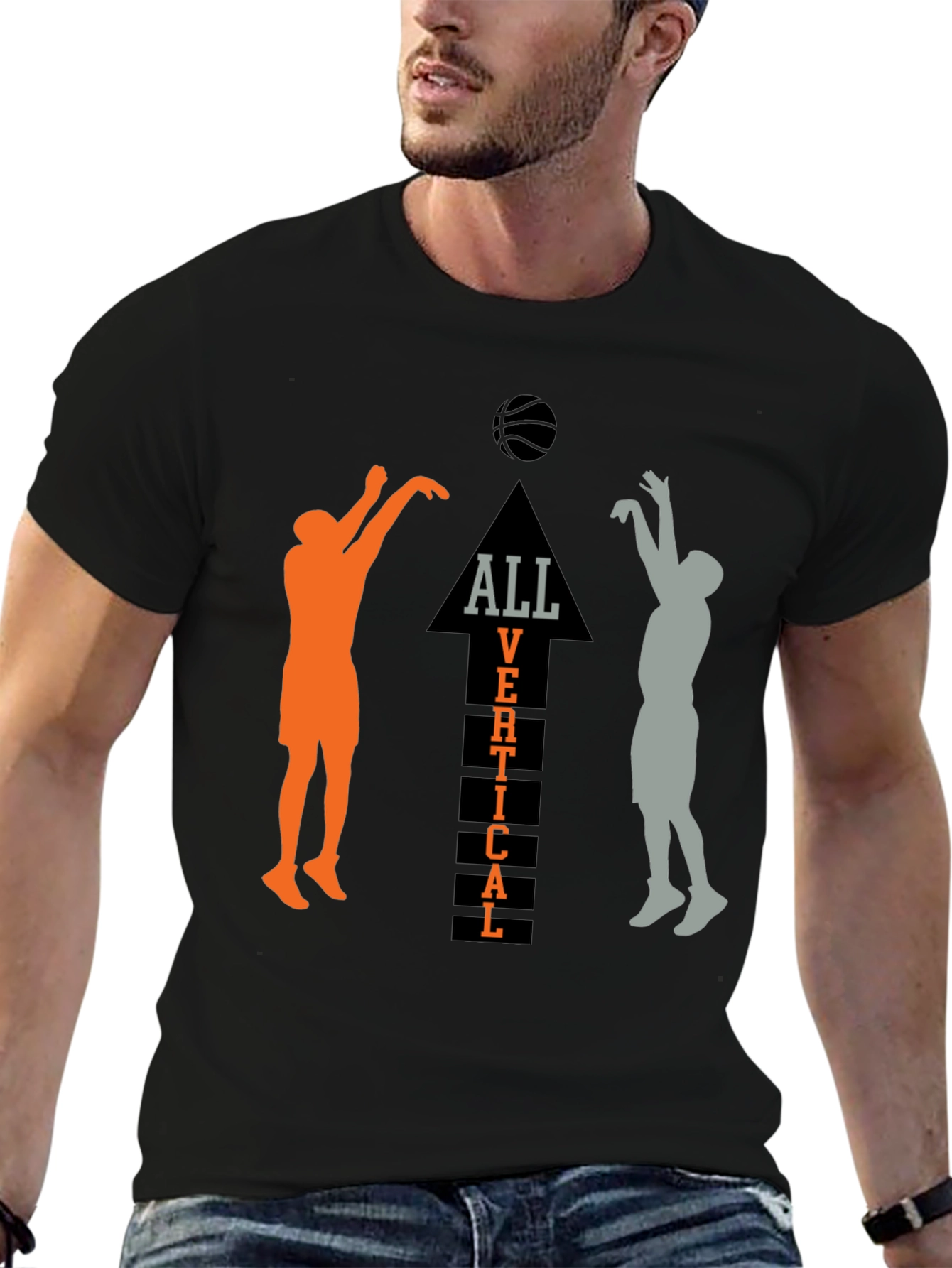 All Vertical Basketball Graphic Tee