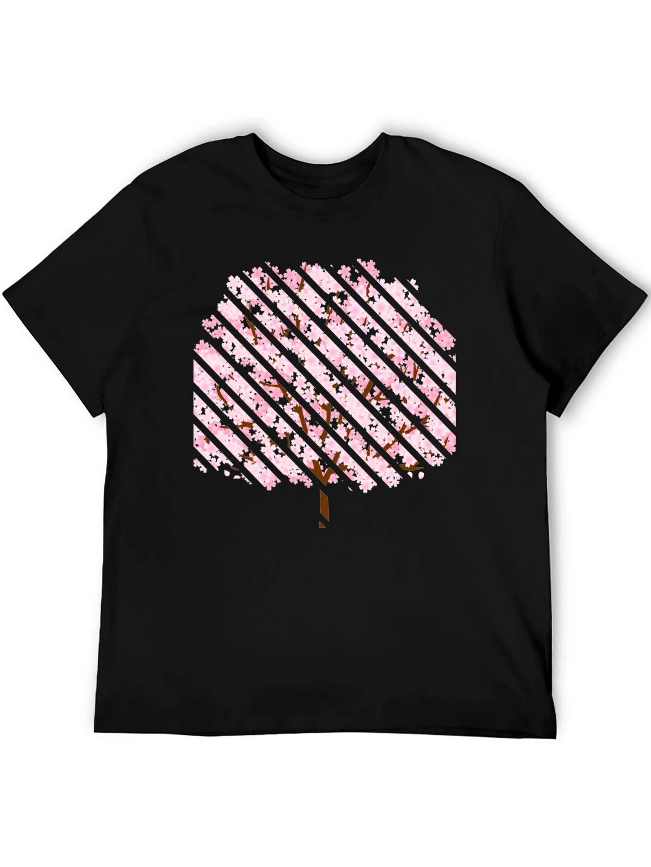 Sakura Tree Striped Graphic Tee