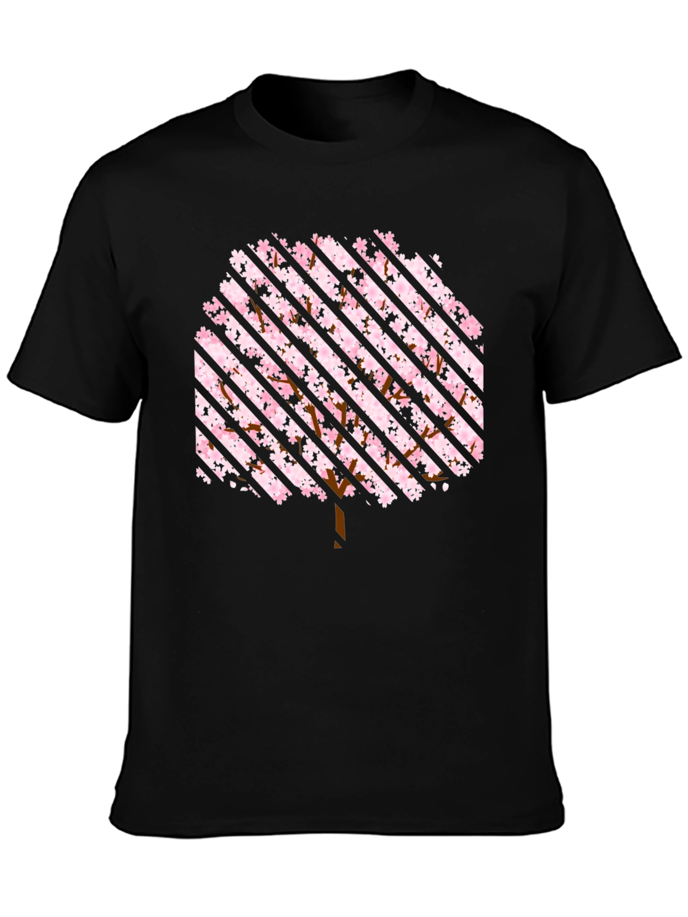 Sakura Tree Striped Graphic Tee
