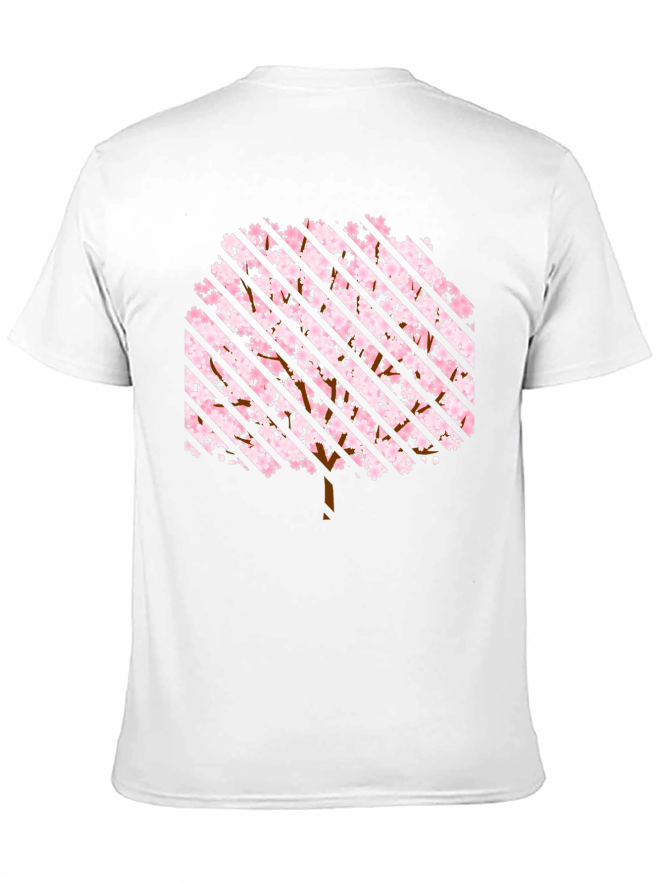 Sakura Tree Striped Graphic Tee
