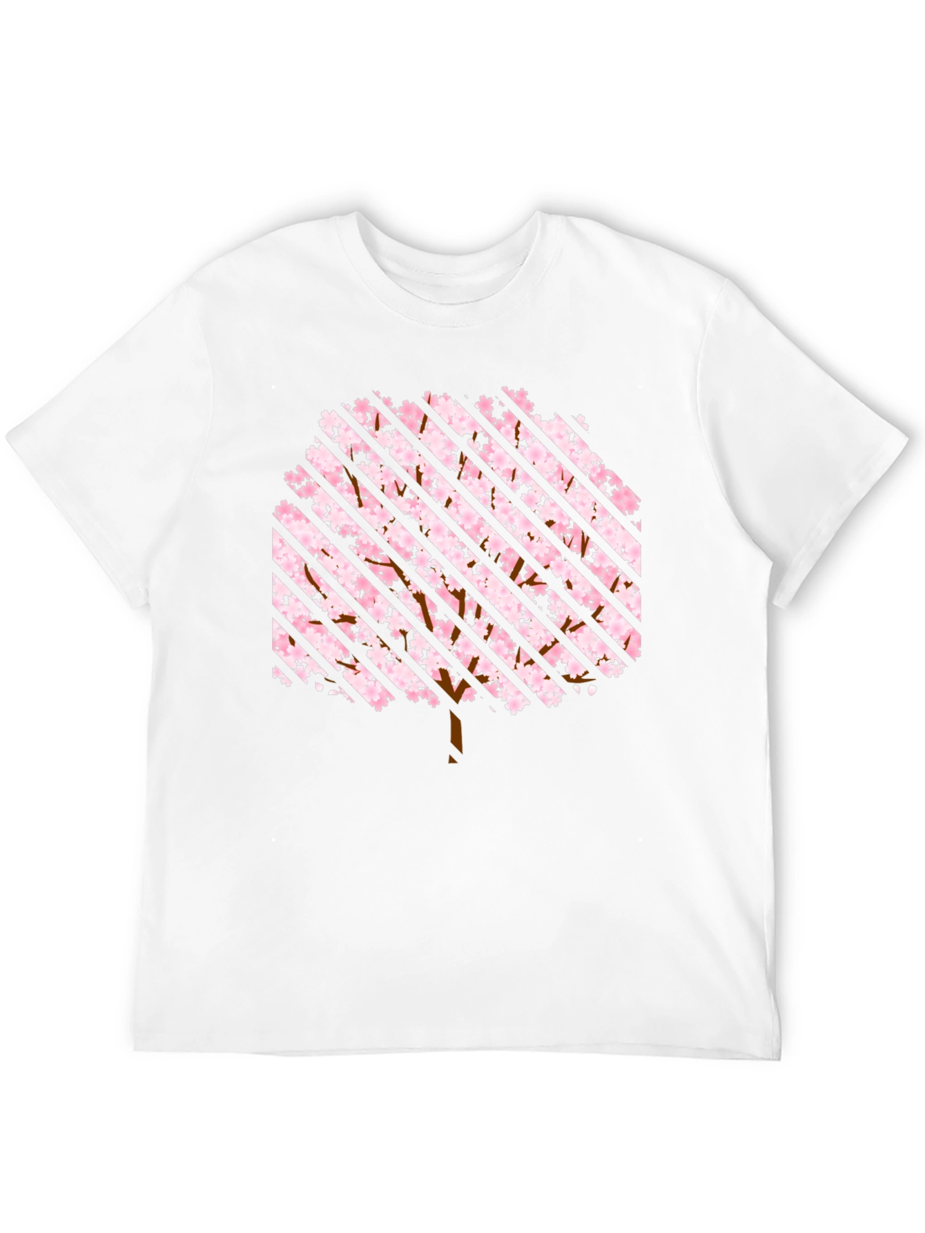 Sakura Tree Striped Graphic Tee