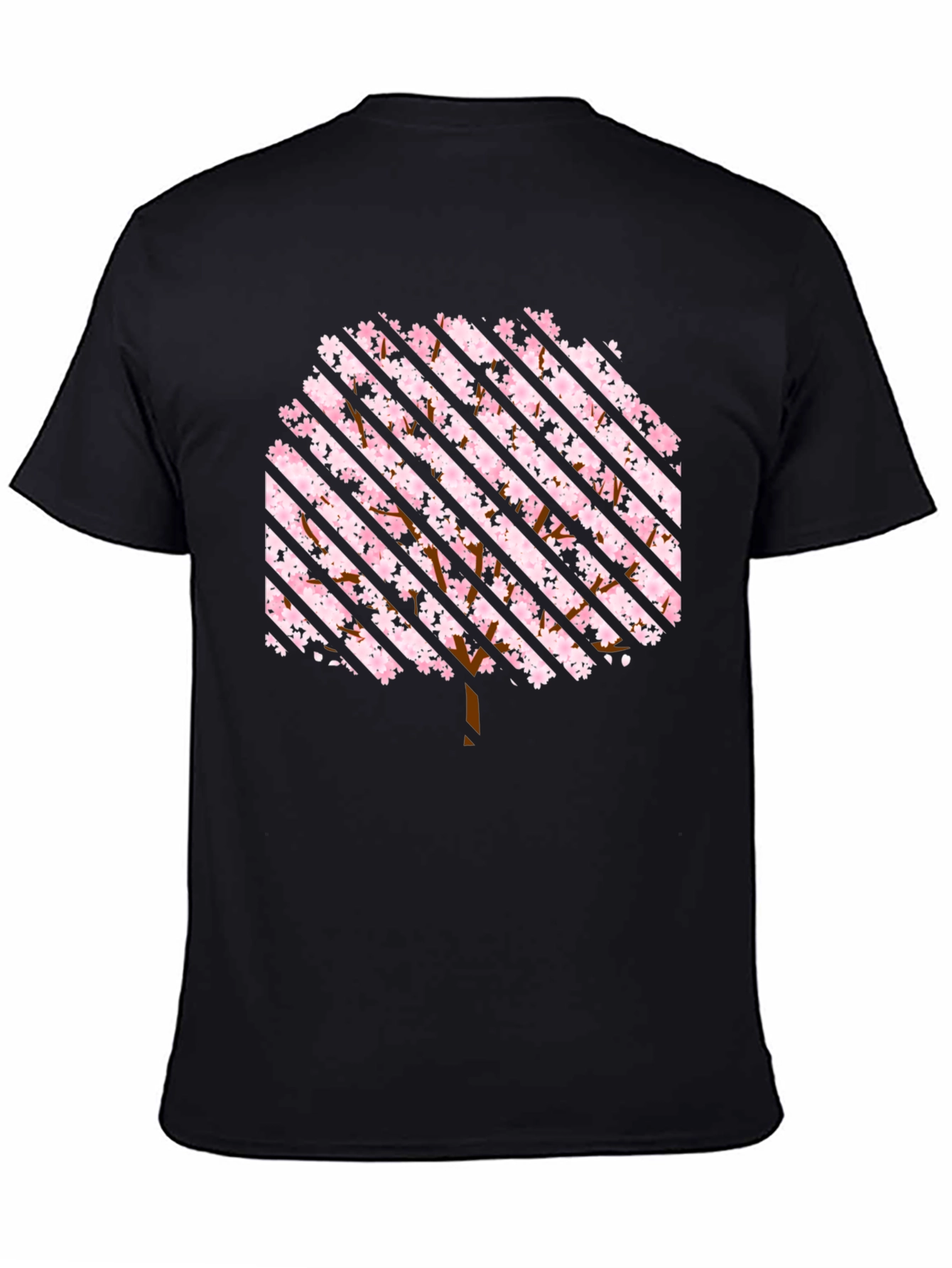 Sakura Tree Striped Graphic Tee