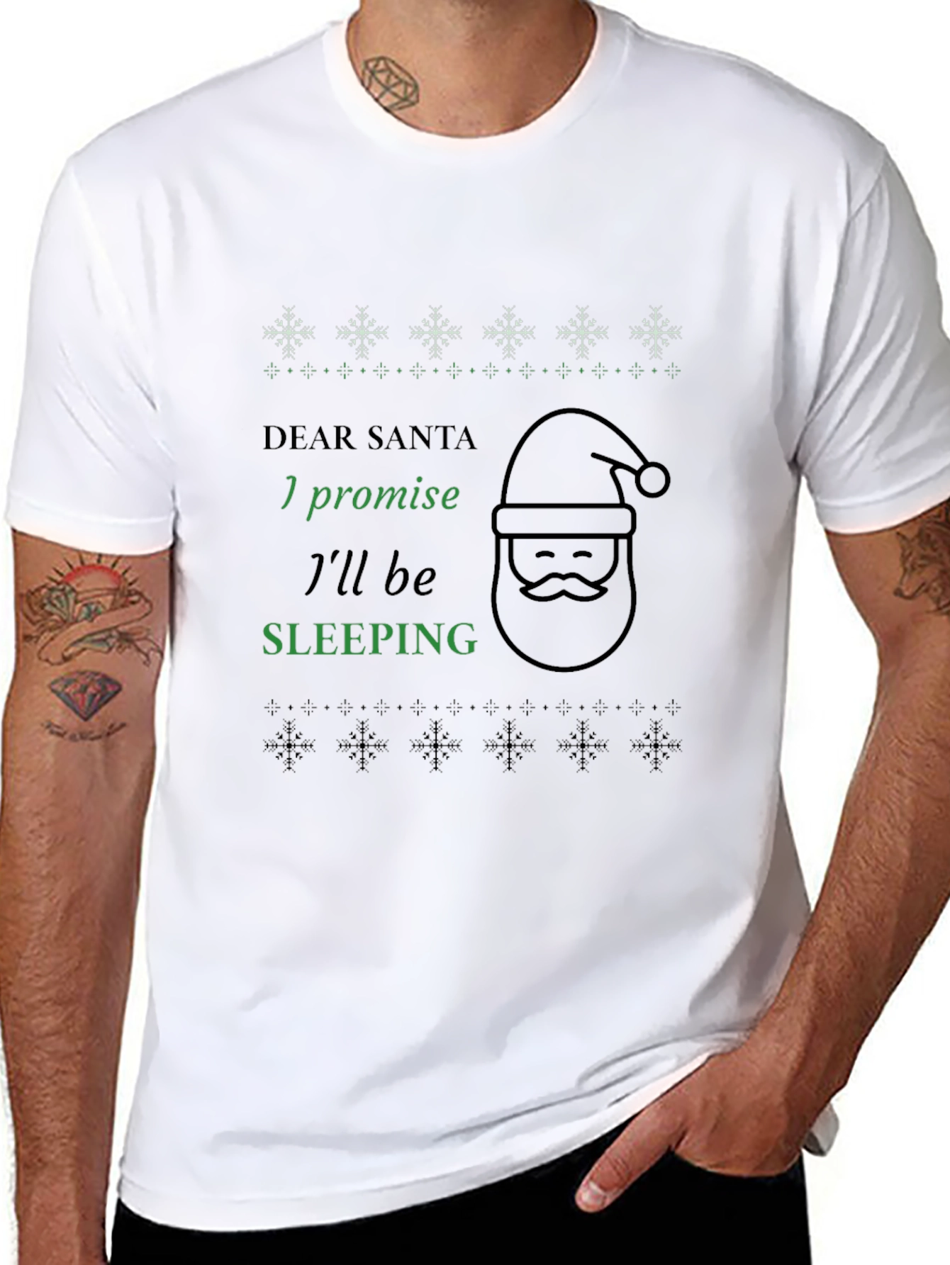 Dear Santa Ill Be Sleeping Graphic Tee