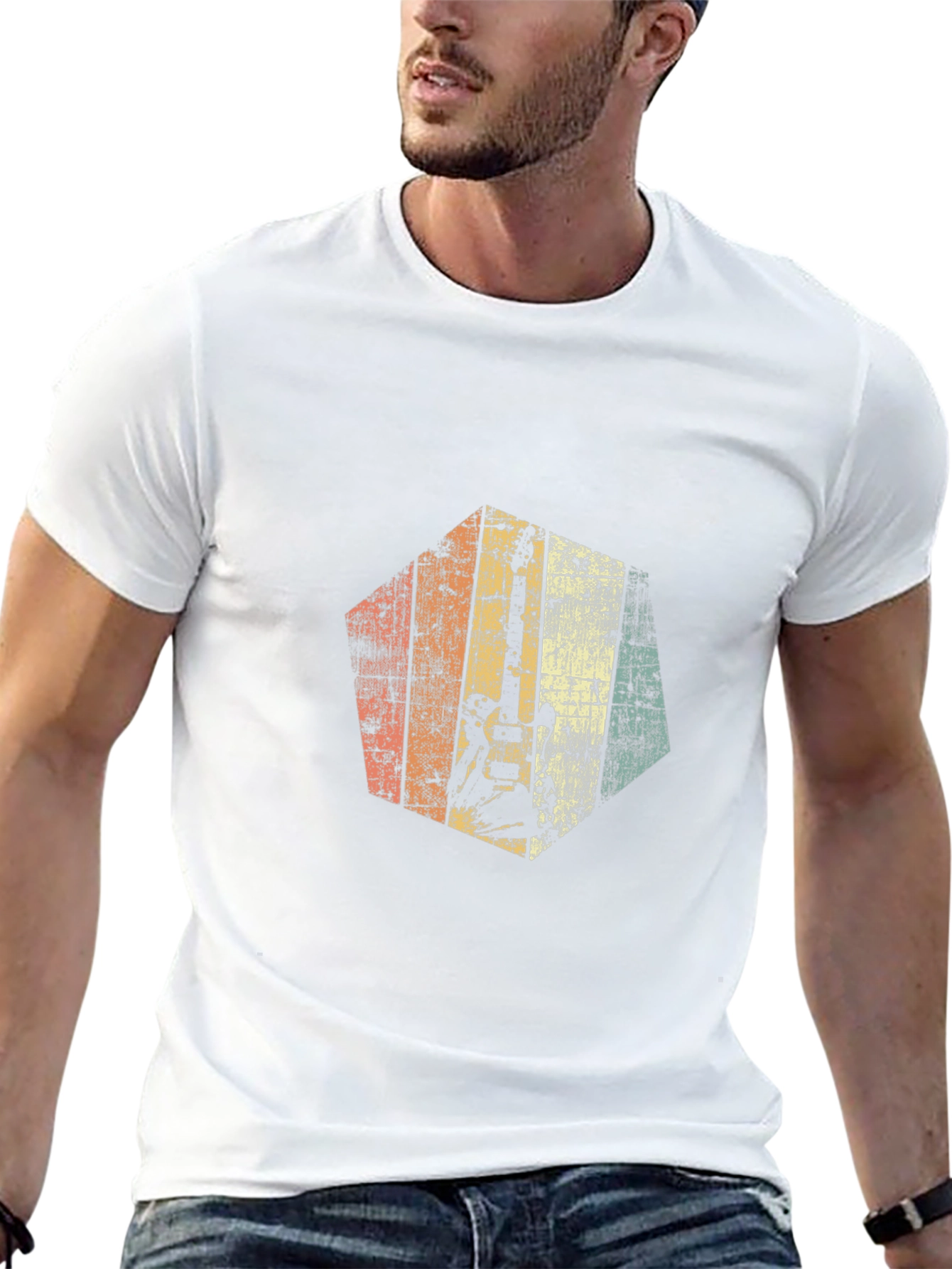 Retro Guitarist Graphic T-Shirt