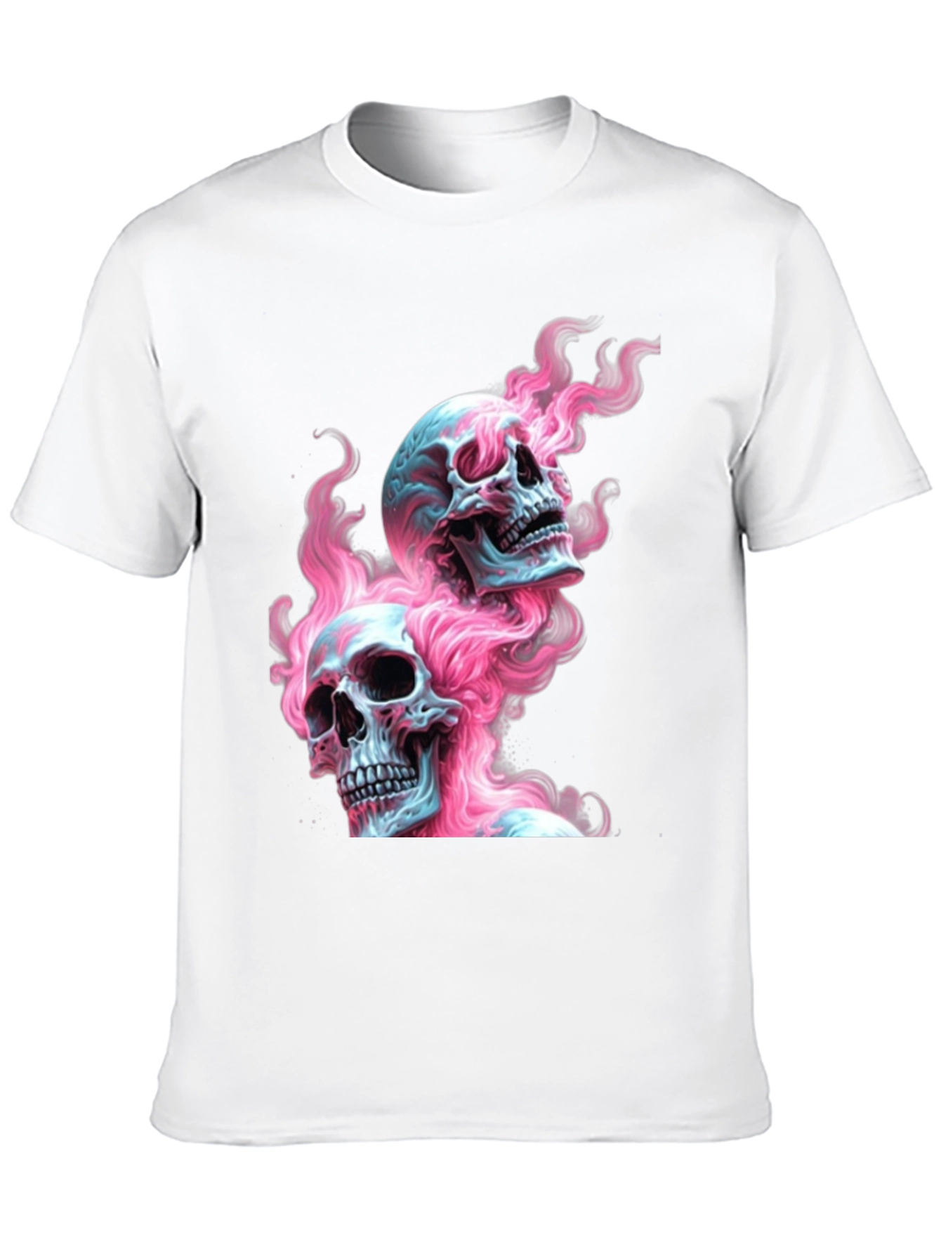Skull Flames Graphic Tee - Edgy Fashion