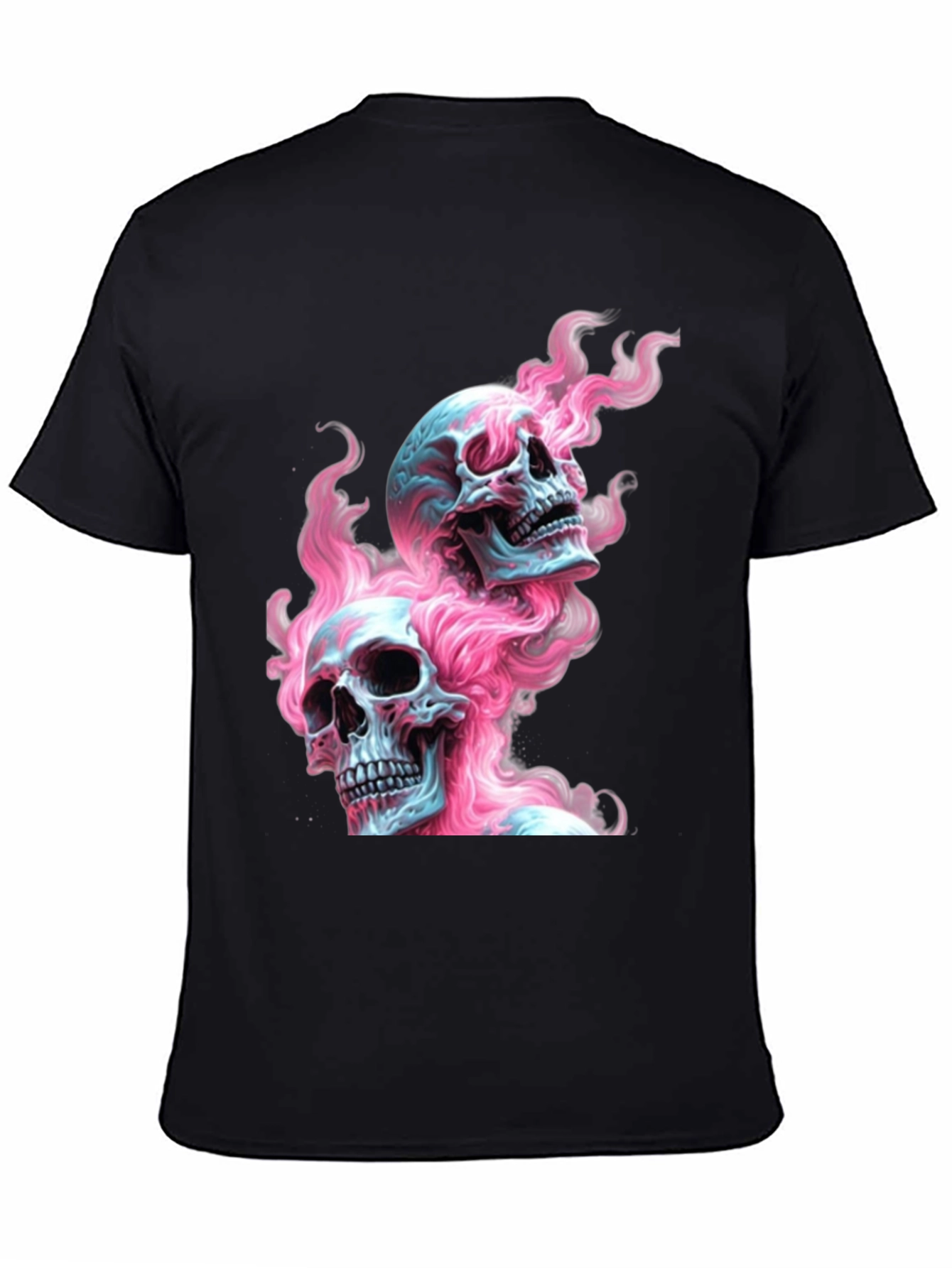 Skull Flames Graphic Tee - Edgy Fashion