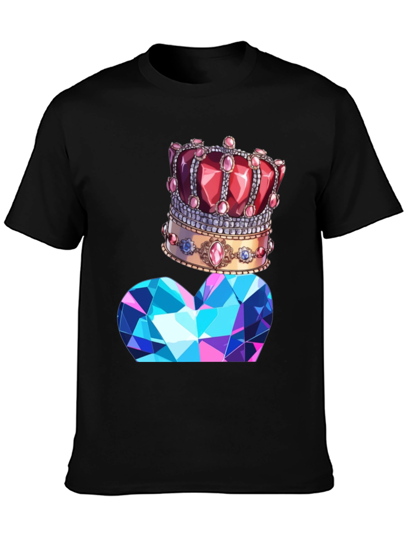 Crown & Diamond T-Shirt - Stylish Graphic Tee