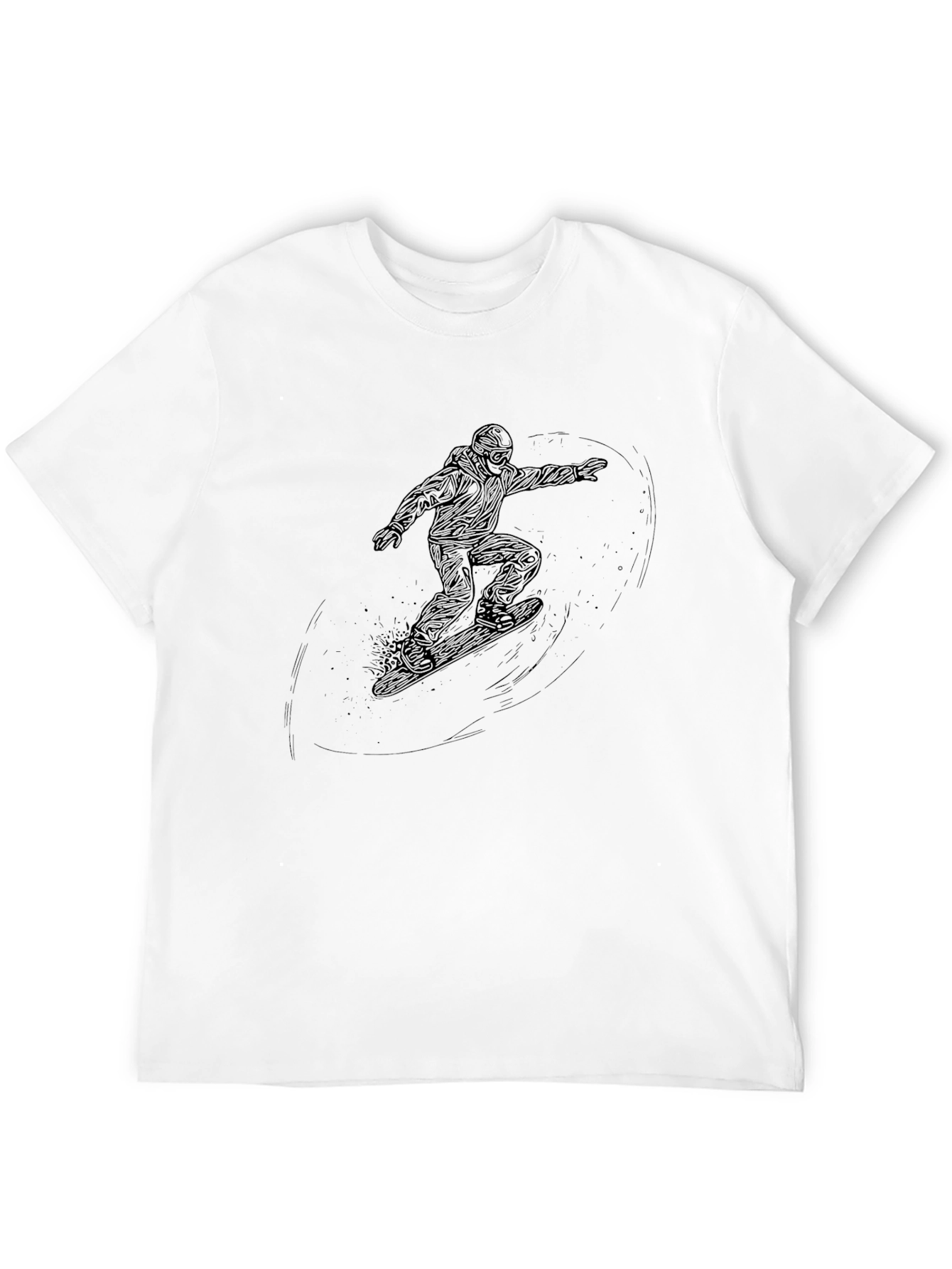 Black Snowboarder Graphic T-Shirt - Mens
