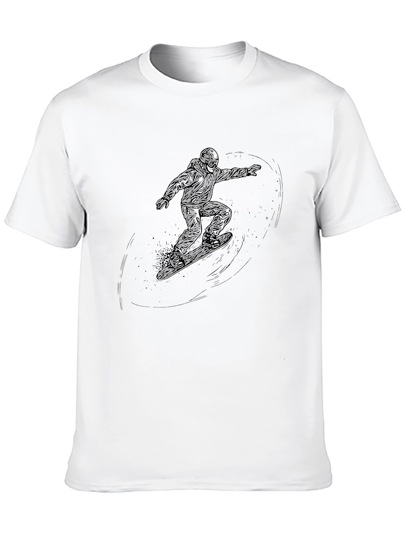 Black Snowboarder Graphic T-Shirt - Mens