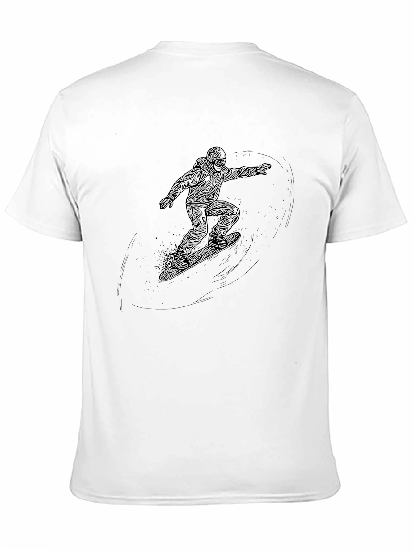 Black Snowboarder Graphic T-Shirt - Mens