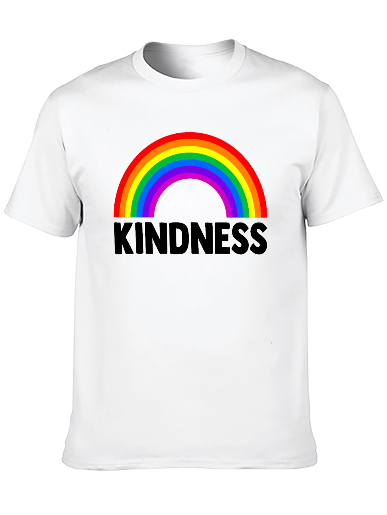 Kindness Rainbow Graphic Tee - Black