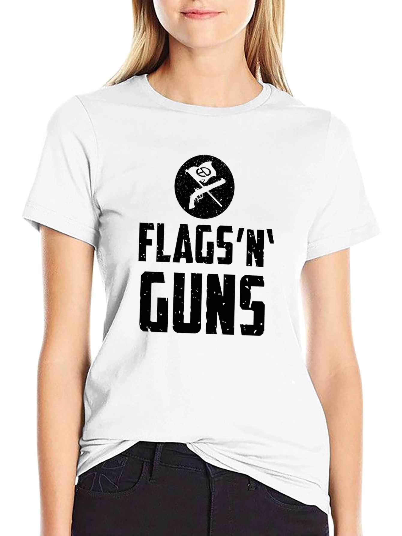 FlagsnGuns Black T-Shirt