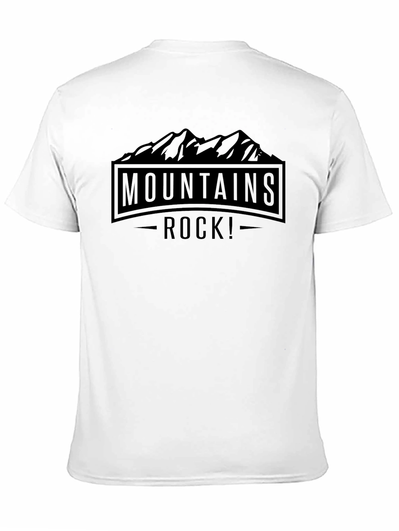 Mountains Rock Graphic Tee - Black