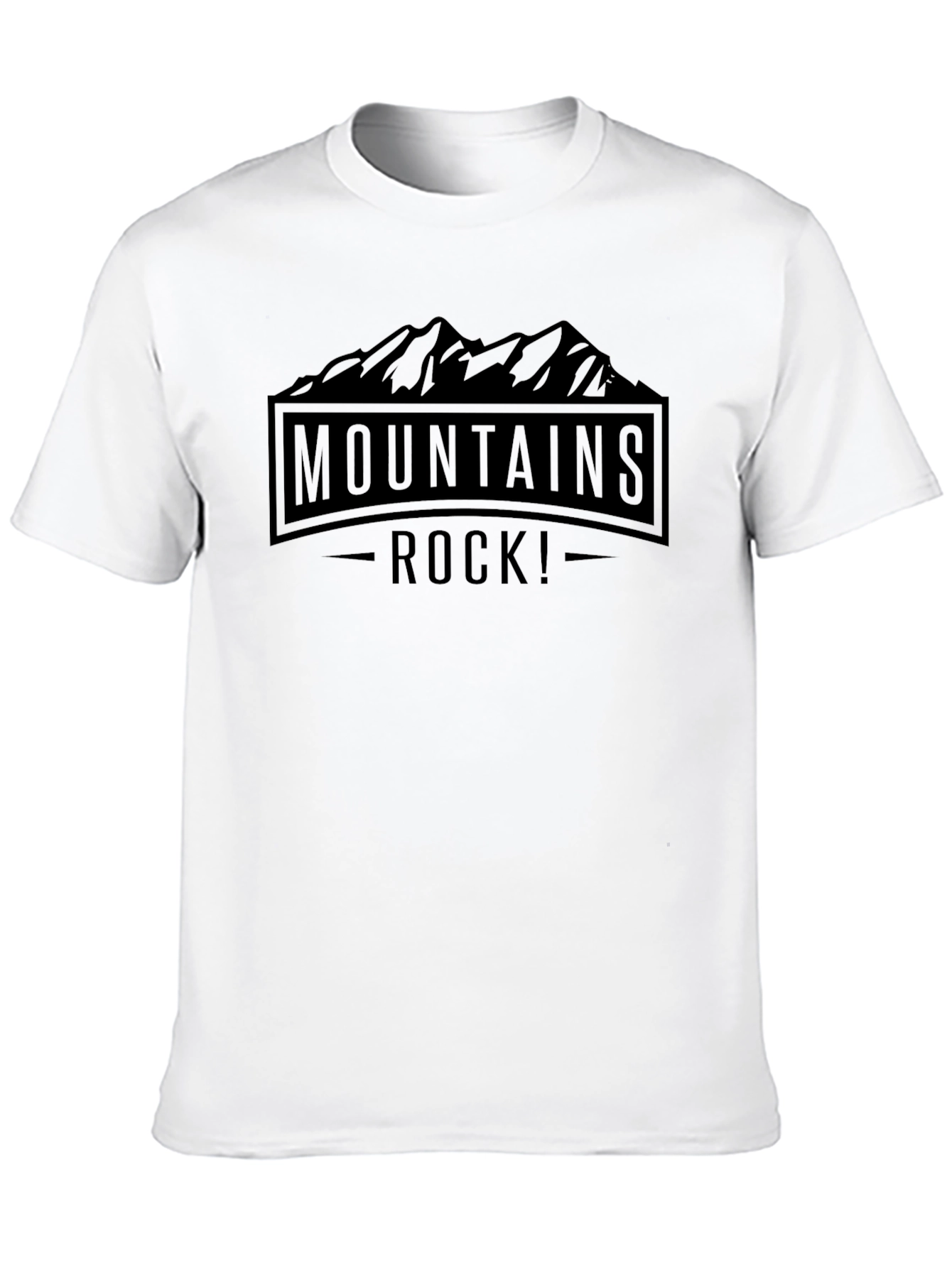Mountains Rock Graphic Tee - Black