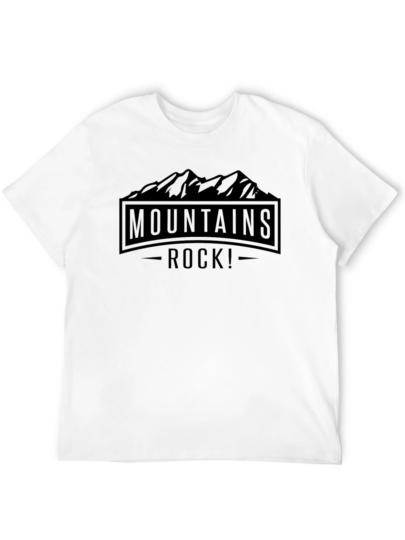 Mountains Rock Graphic Tee - Black