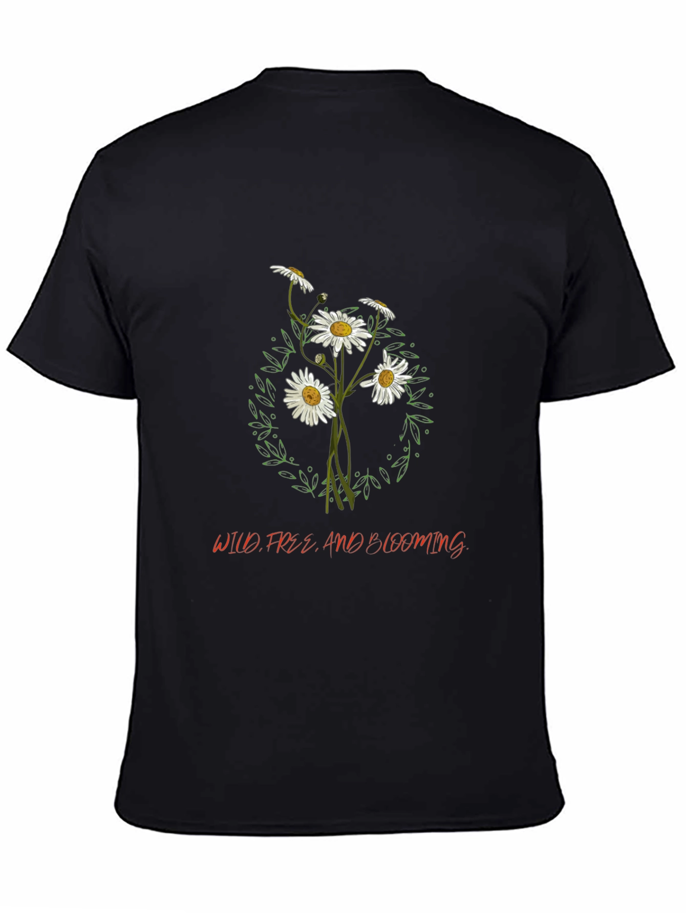 Wild Free & Blooming Graphic Tee - Black