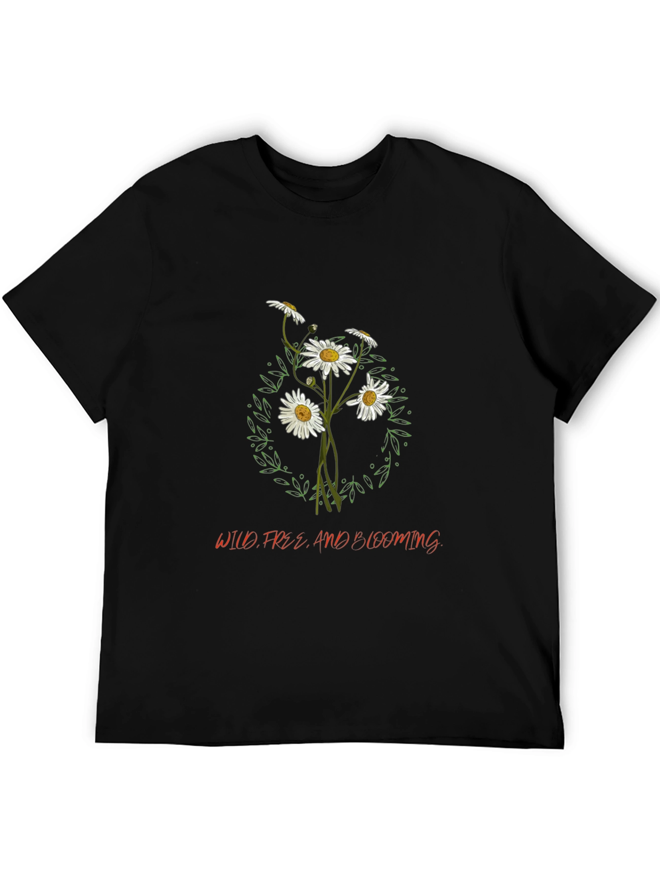 Wild Free & Blooming Graphic Tee - Black