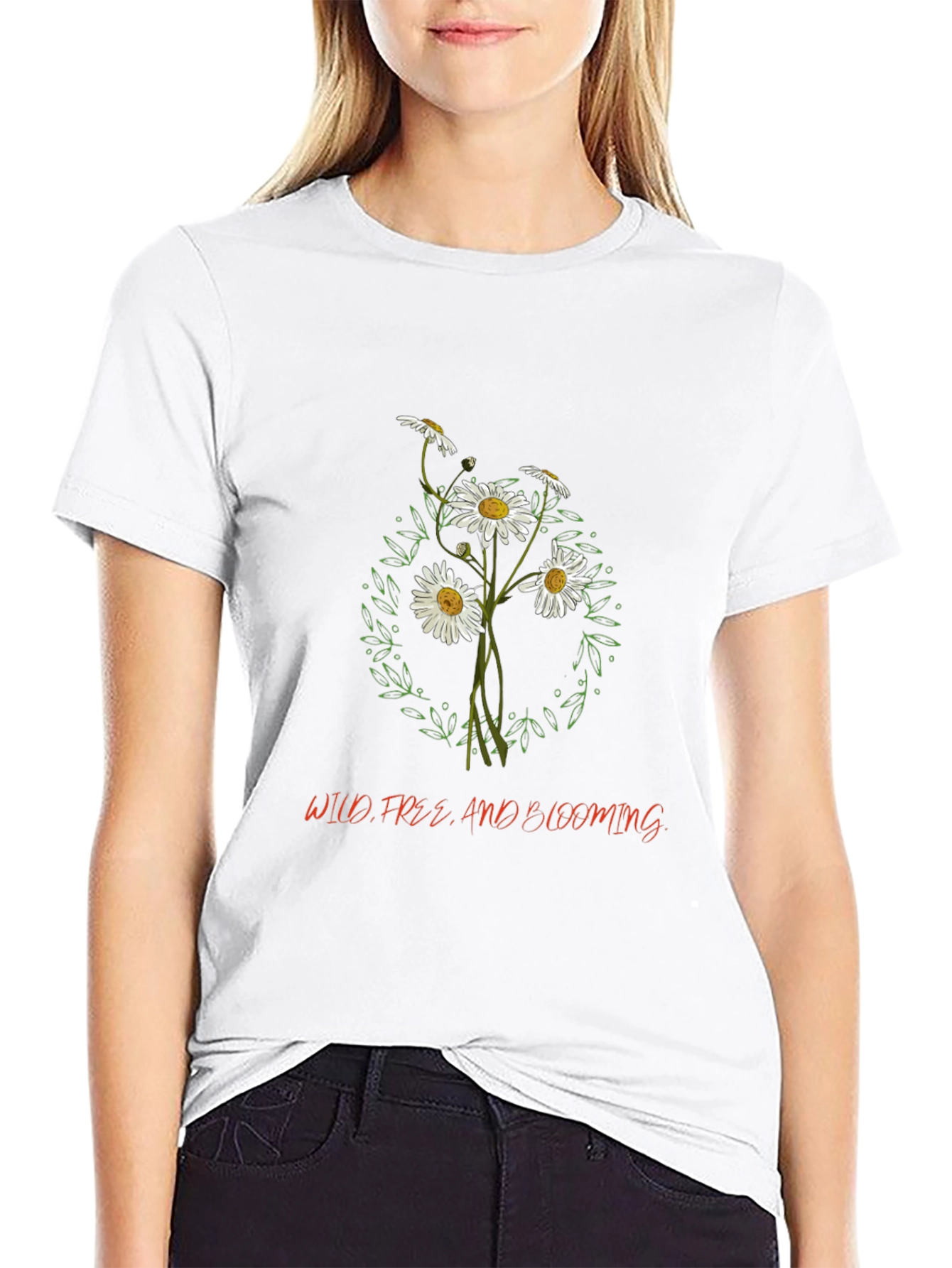 Wild Free & Blooming Graphic Tee - Black