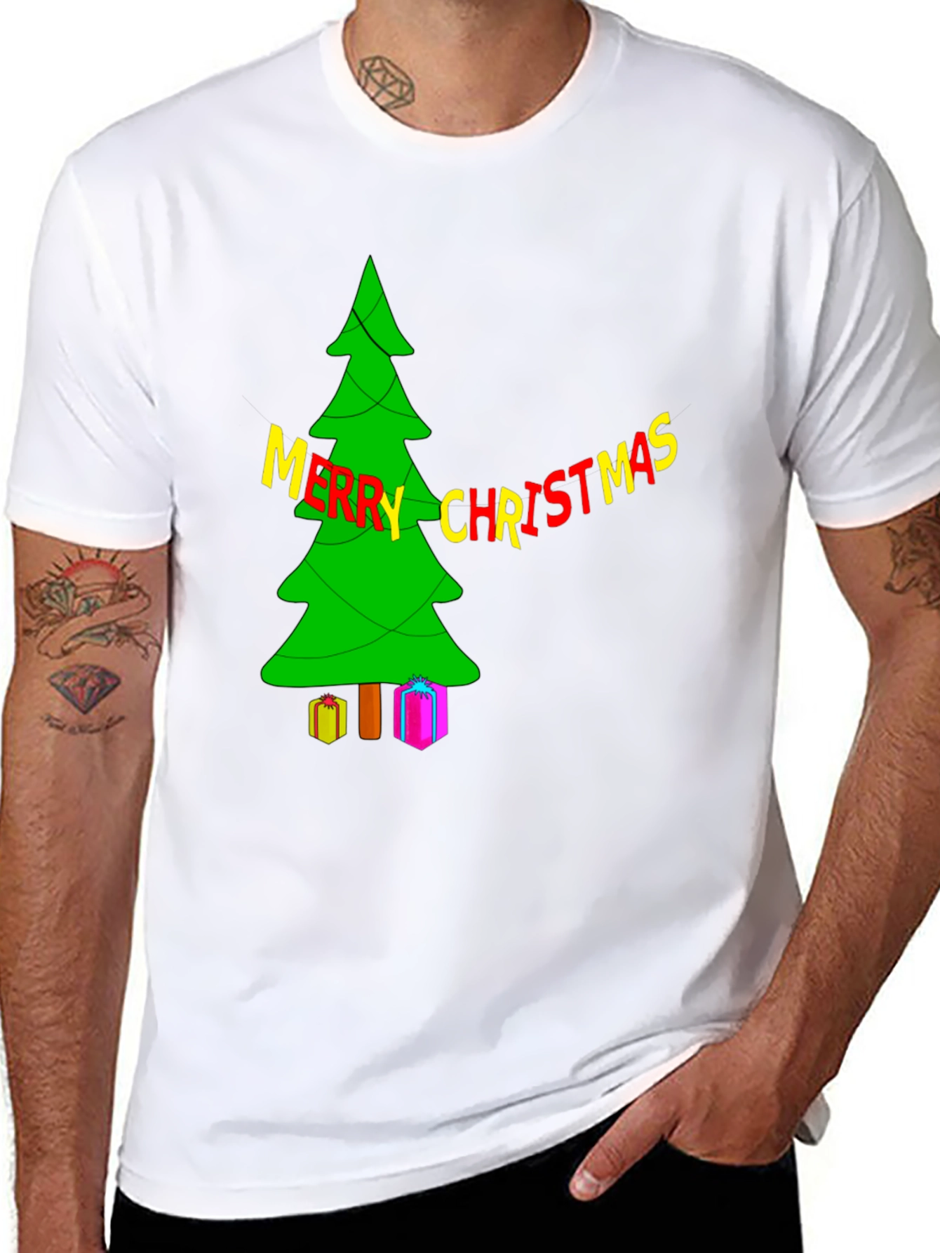 Festive Christmas Tree T-Shirt - Holiday Apparel