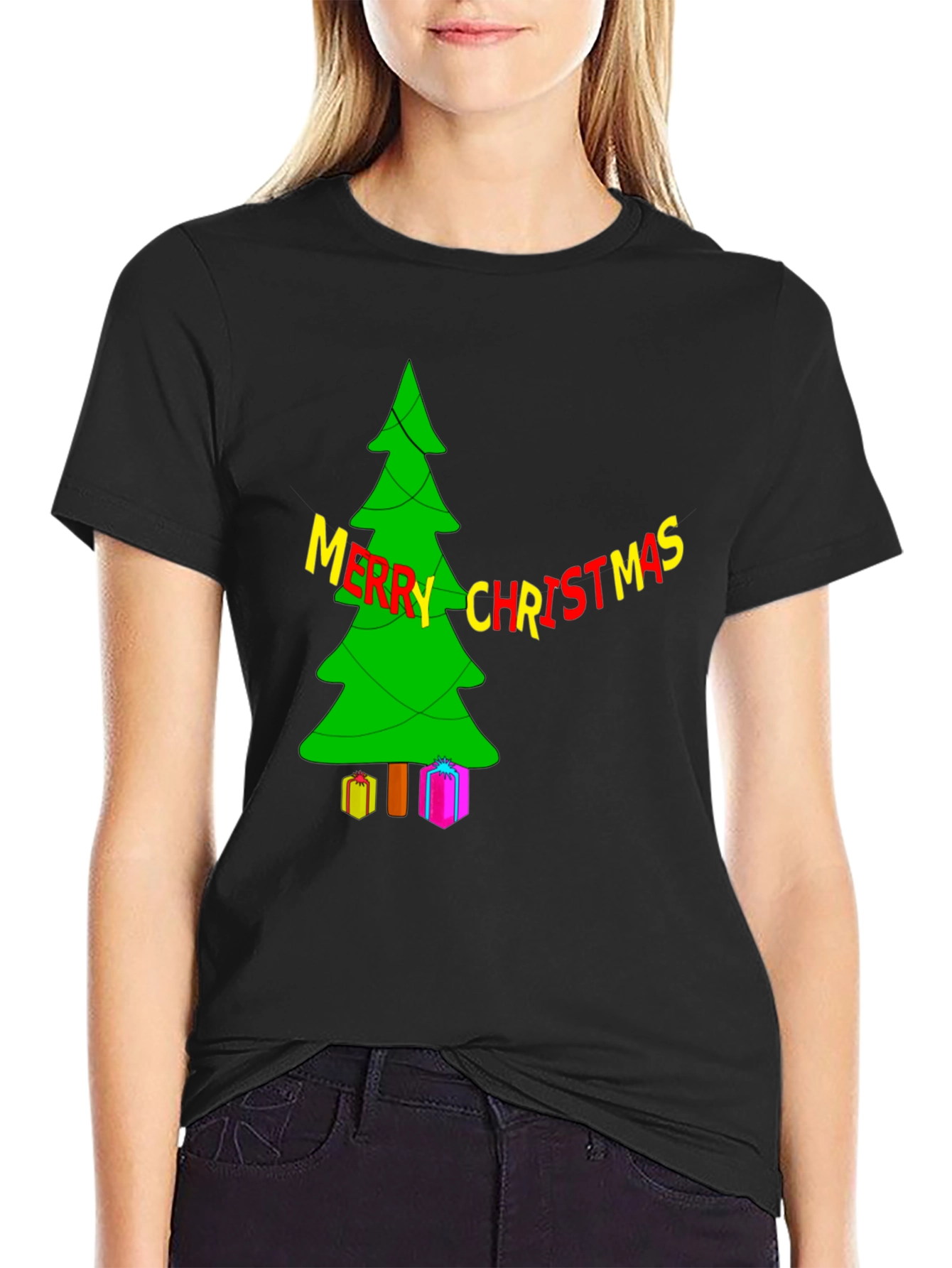 Festive Christmas Tree T-Shirt - Holiday Apparel