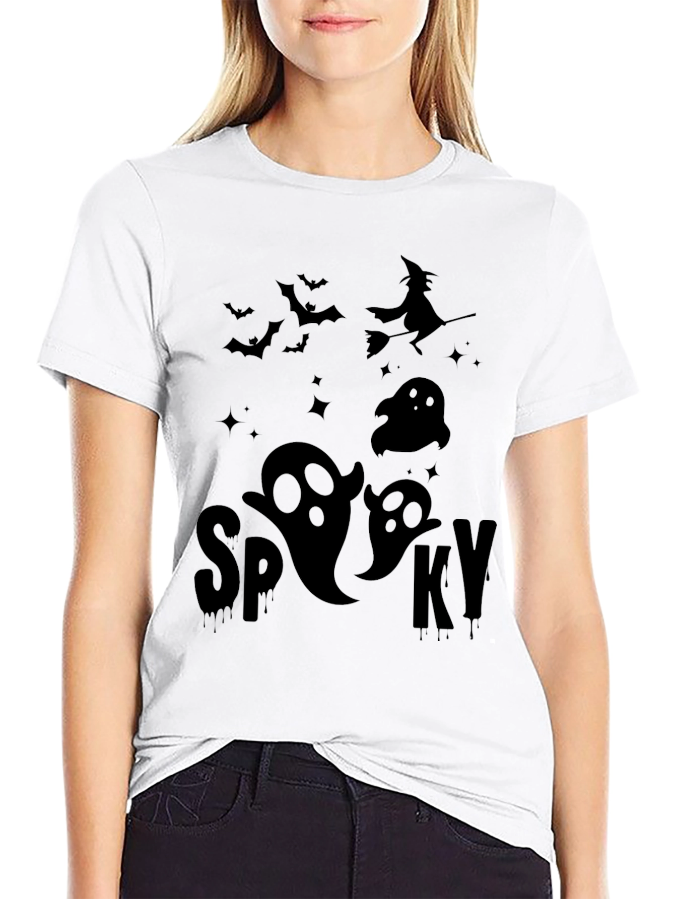 Spooky Season T-Shirt: Halloween Ghost & Witch Tee