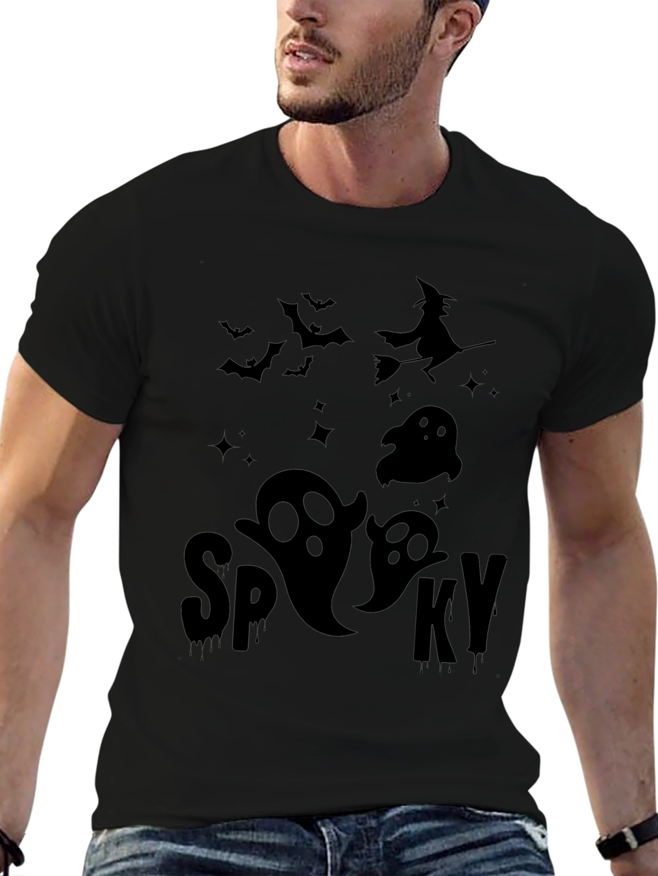 Spooky Season T-Shirt: Halloween Ghost & Witch Tee
