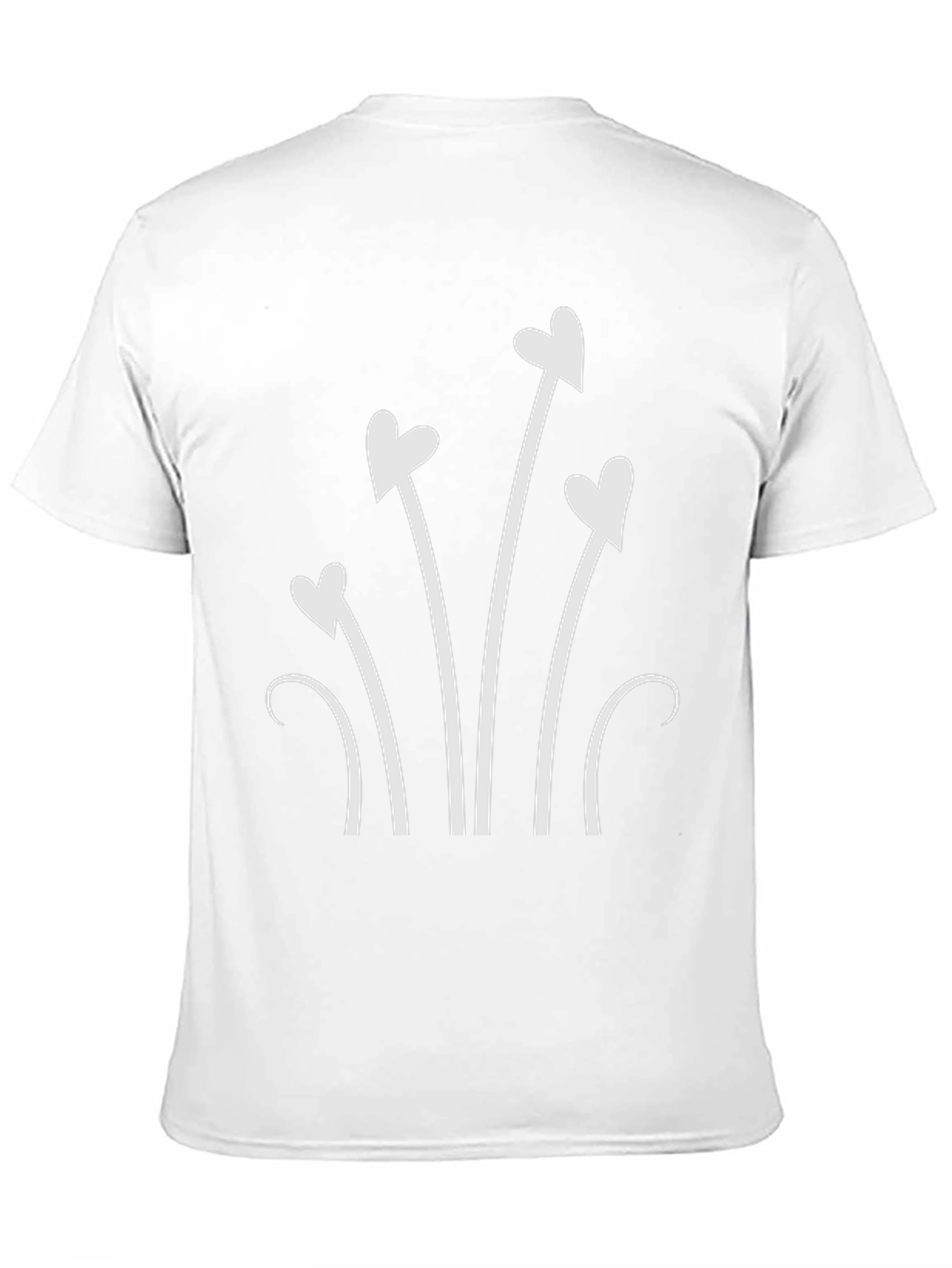 Heart Stalks Graphic Tee - Black Cotton T-Shirt