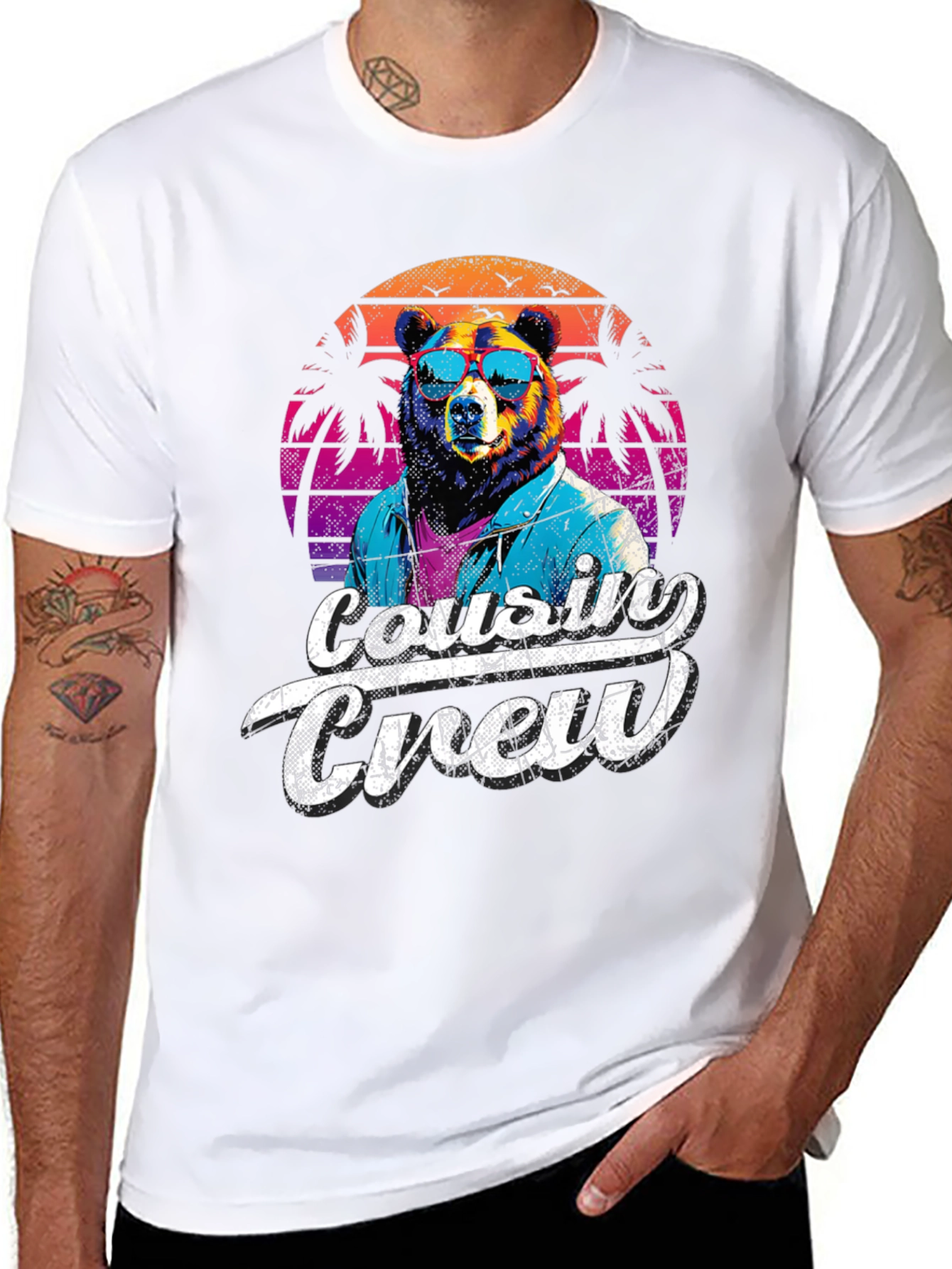 Cousin Crew Bear Retro T-Shirt
