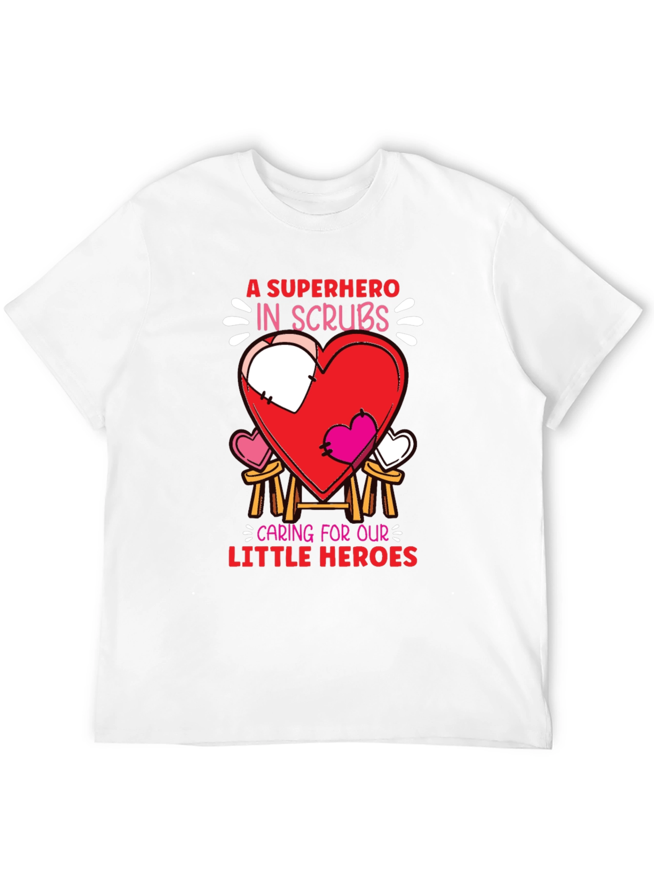 Superhero in Scrubs Graphic T-Shirt