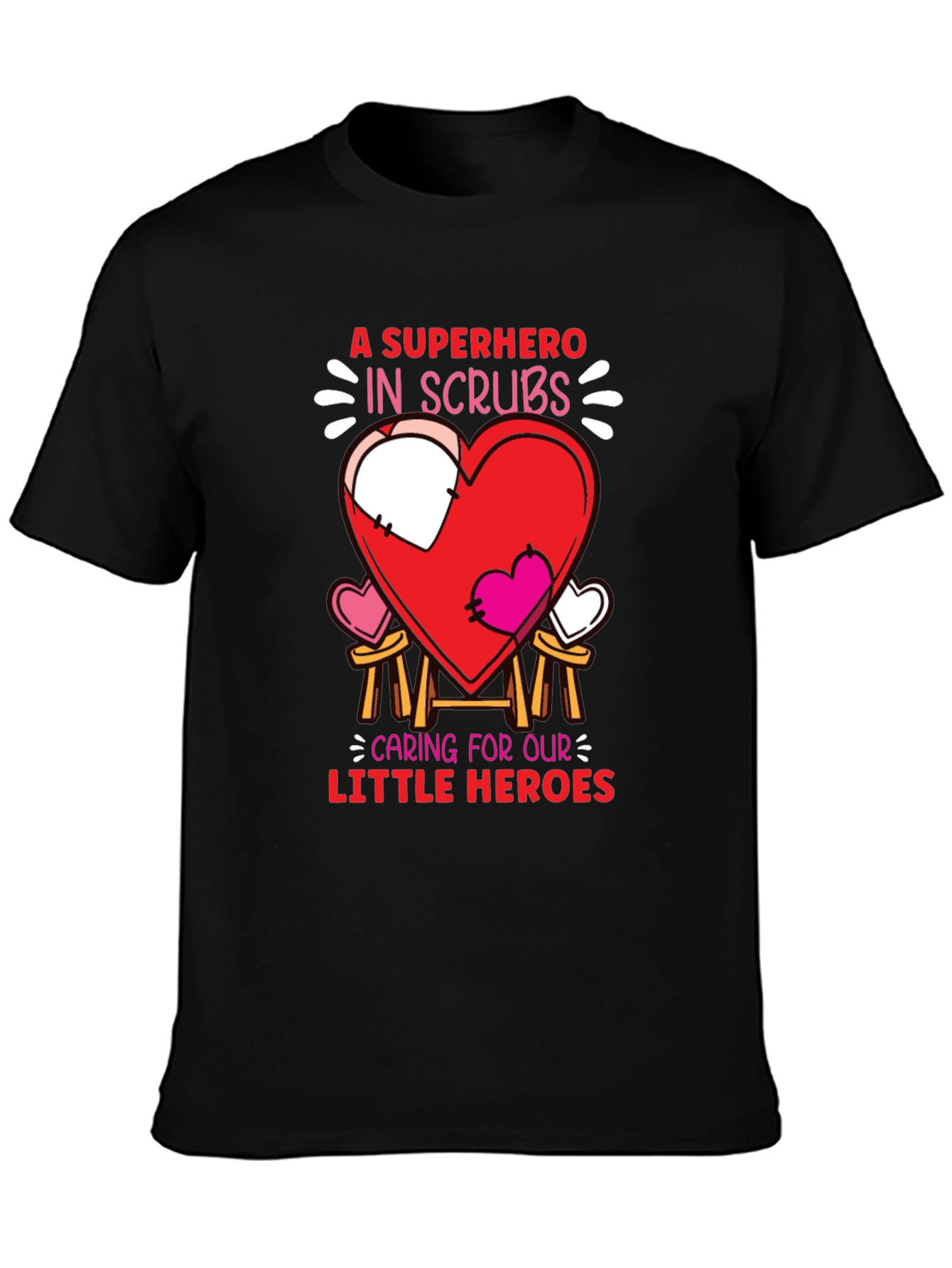Superhero in Scrubs Graphic T-Shirt
