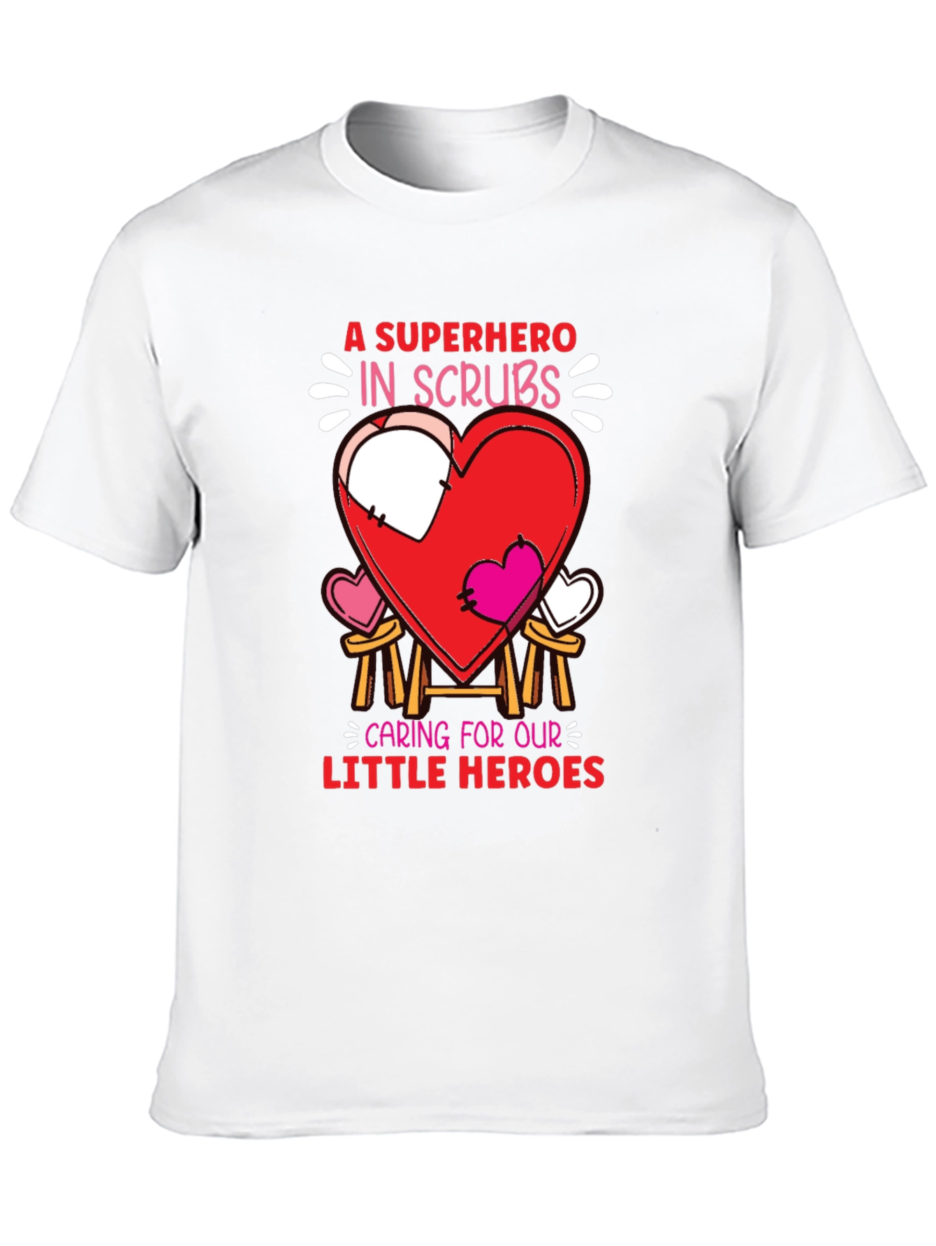 Superhero in Scrubs Graphic T-Shirt