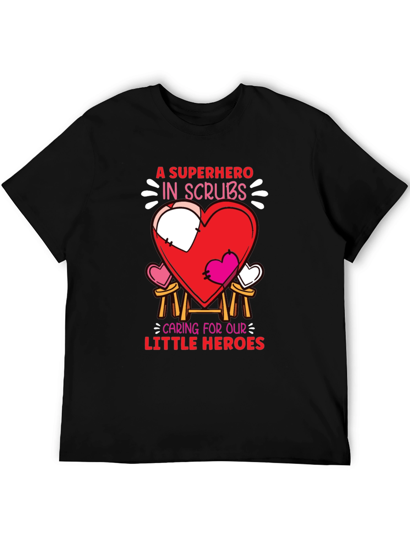 Superhero in Scrubs Graphic T-Shirt