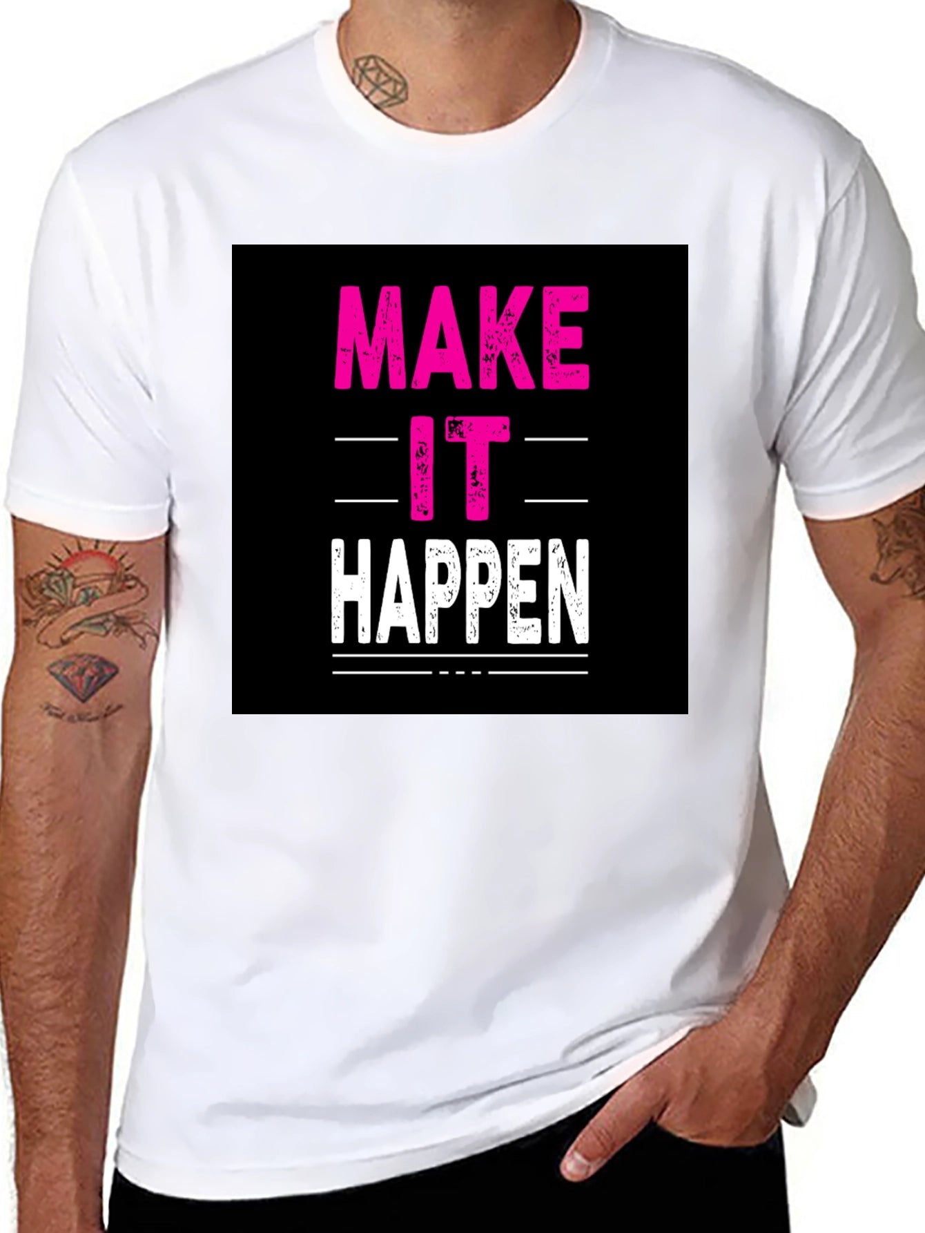 Make It Happen Black Graphic Tee