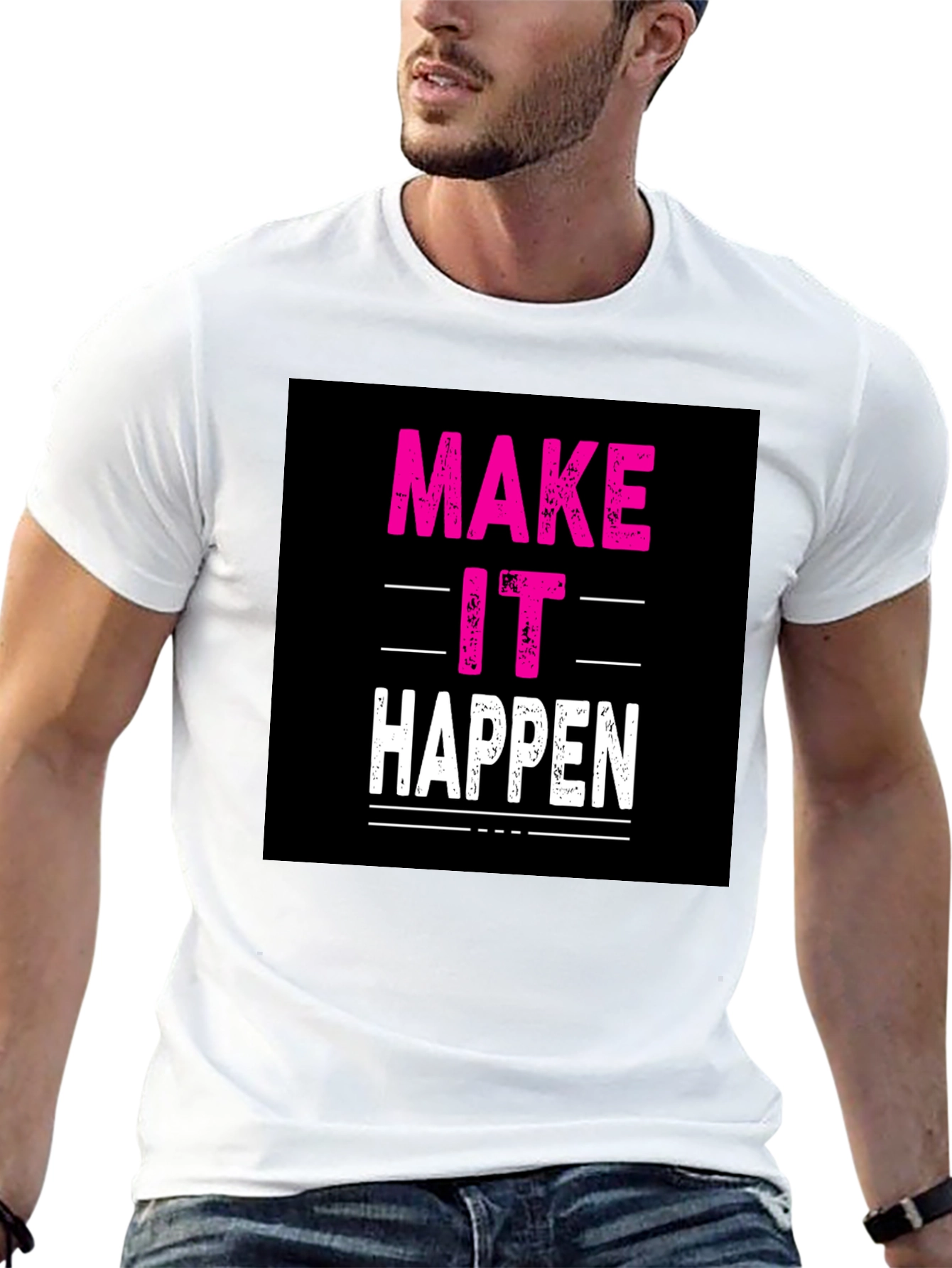 Make It Happen Black Graphic Tee