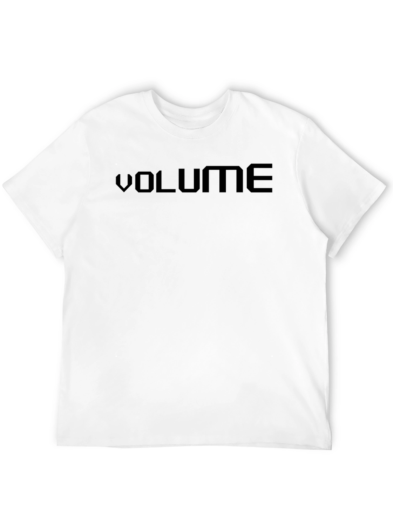 Volume Graphic Tee - Black Cotton Casual T-Shirt