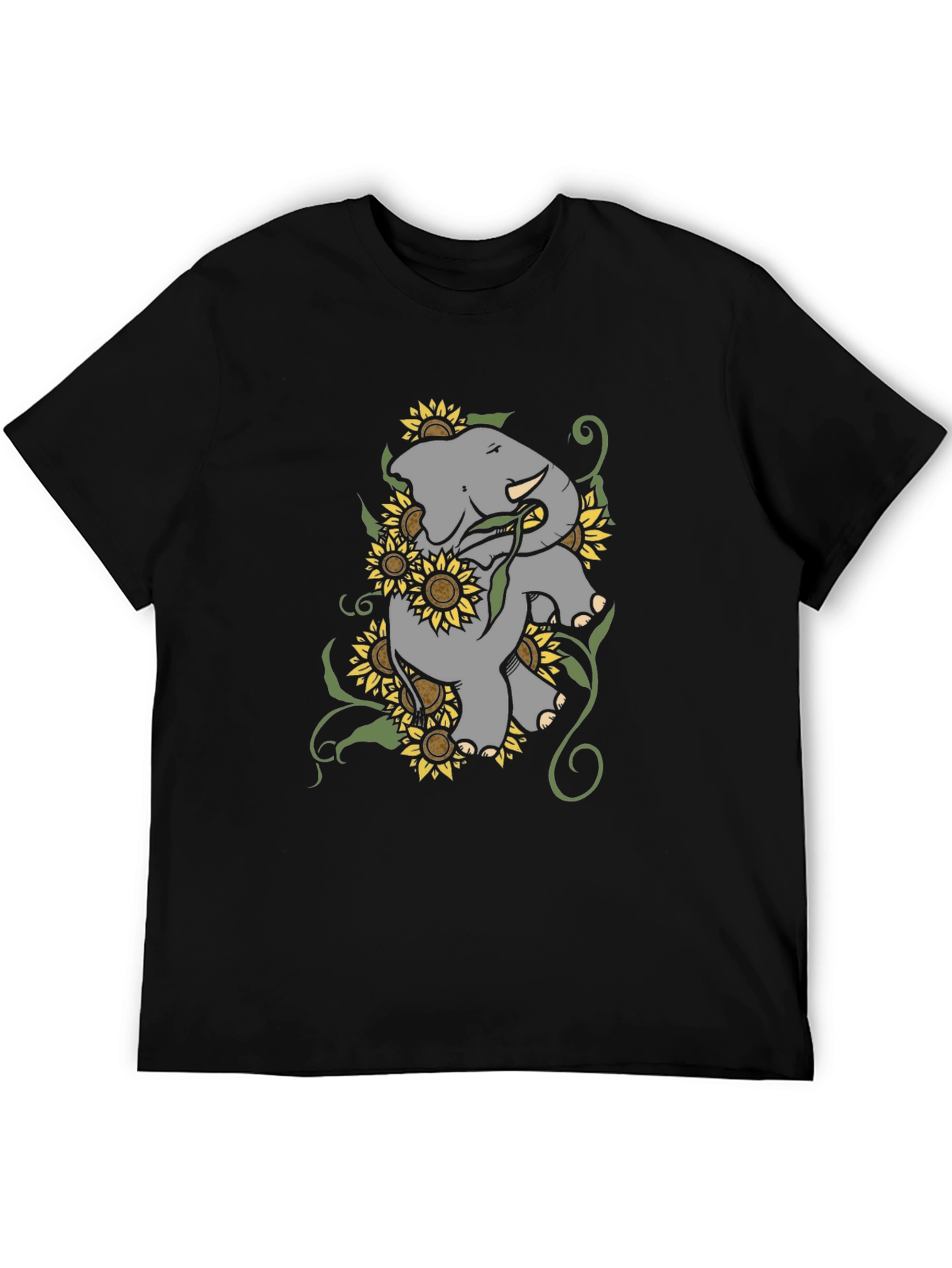 Elephant & Sunflower Graphic Tee