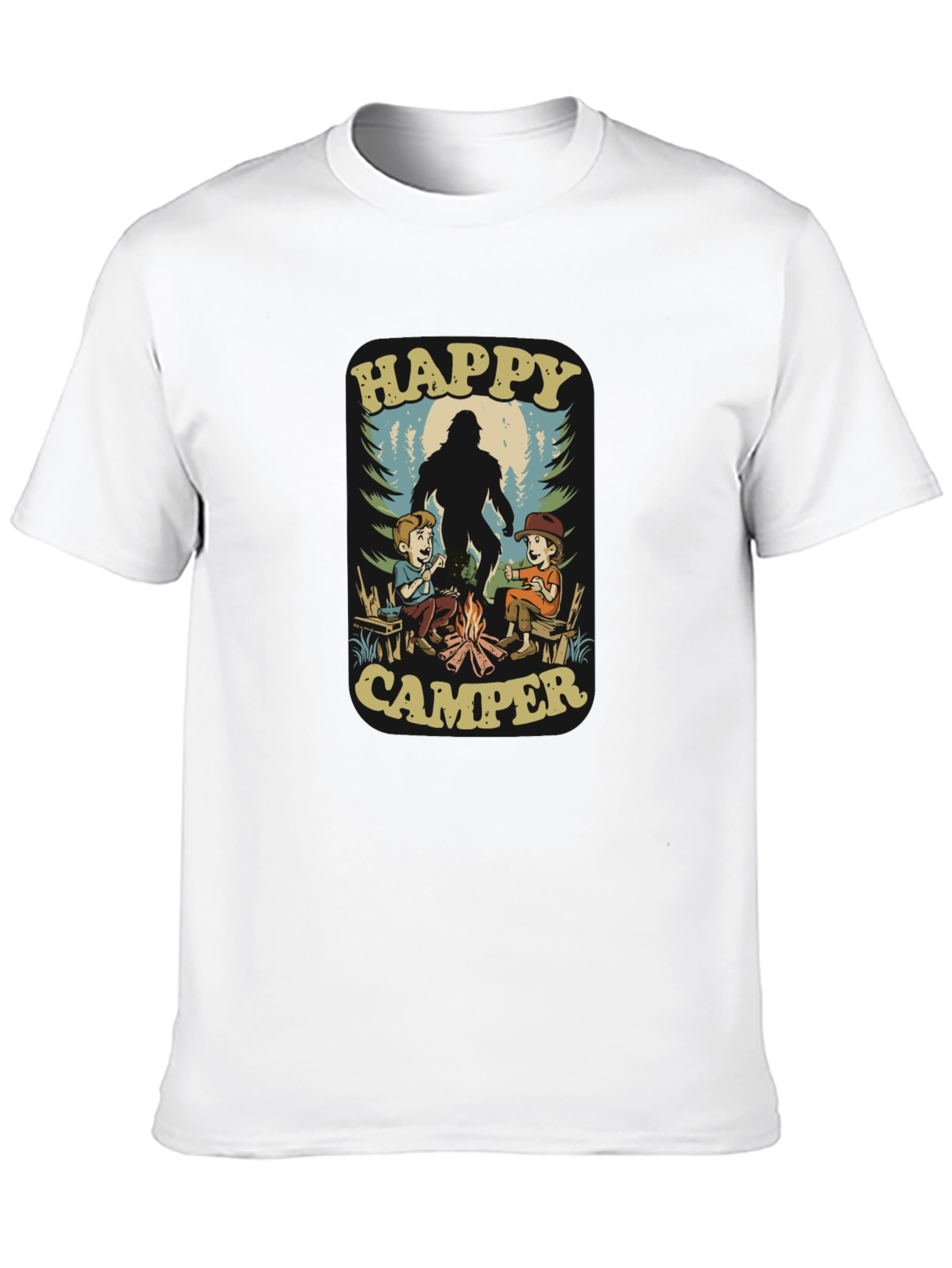 Happy Camper Bigfoot T-Shirt - Black