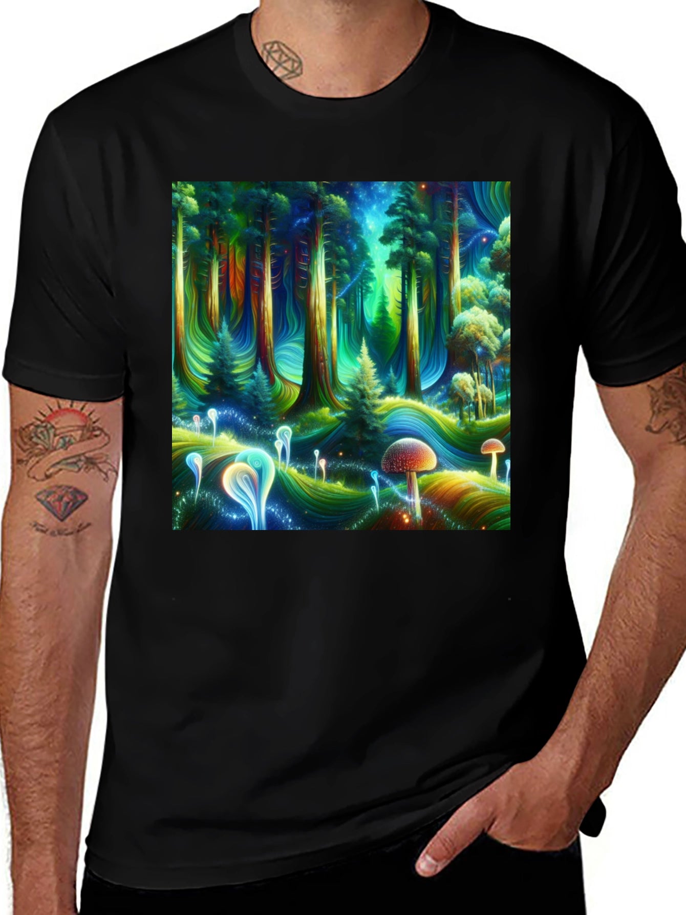Psychedelic Forest Graphic Tee