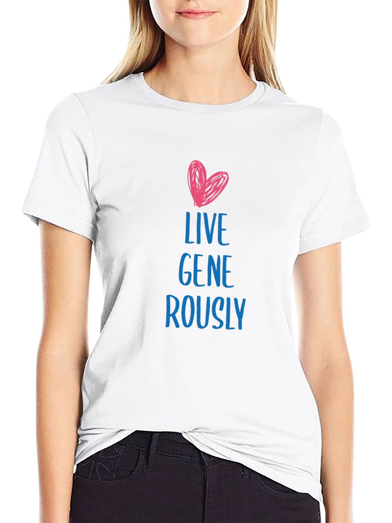 Live Generously Black T-Shirt