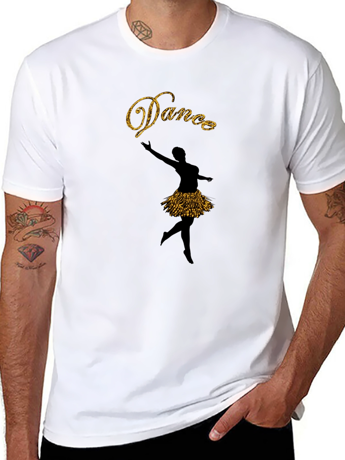 Dance Silhouette Graphic Tee - Black T-Shirt