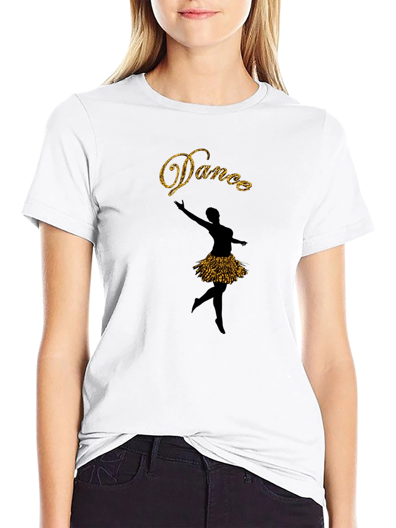 Dance Silhouette Graphic Tee - Black T-Shirt
