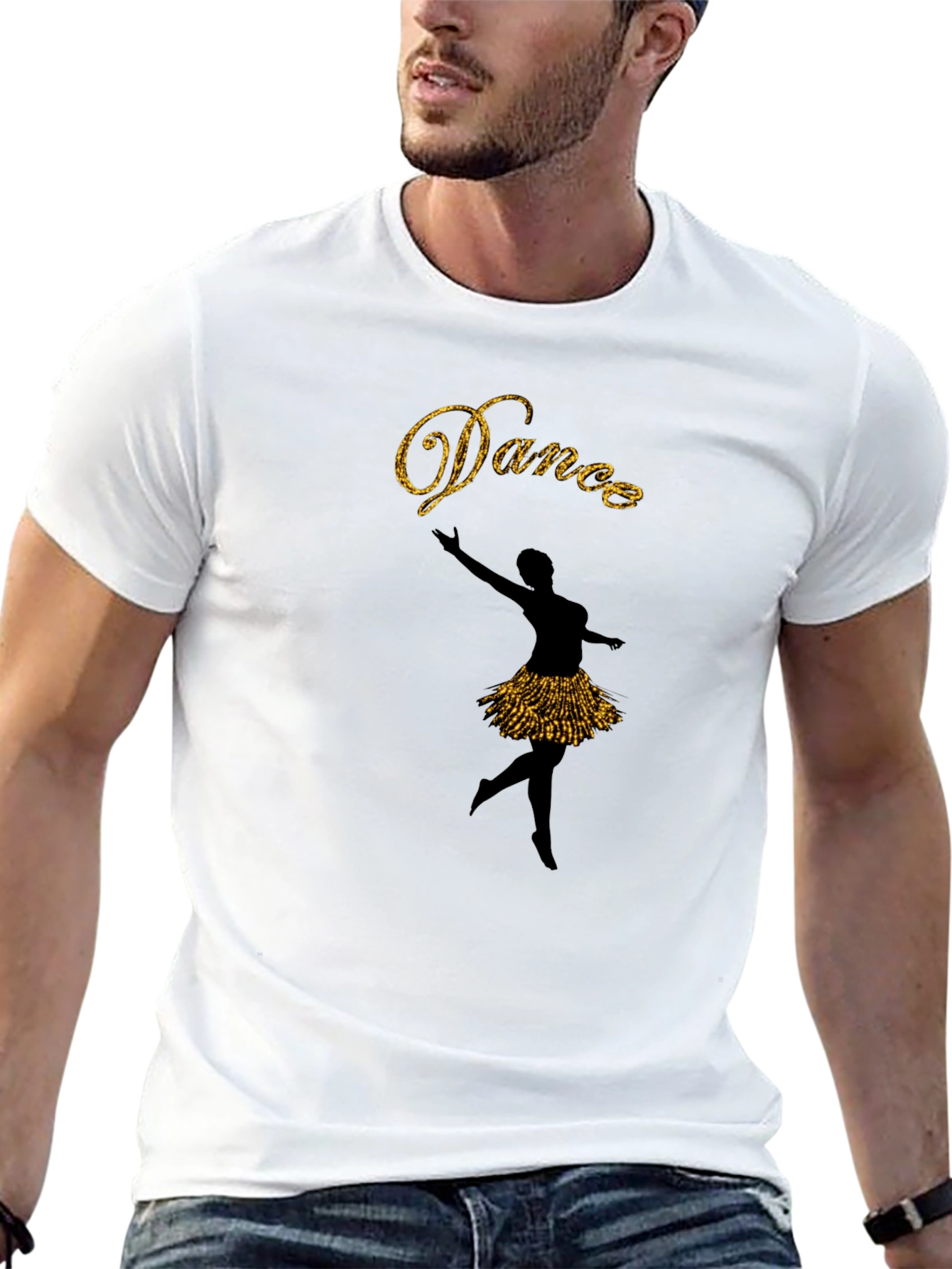 Dance Silhouette Graphic Tee - Black T-Shirt