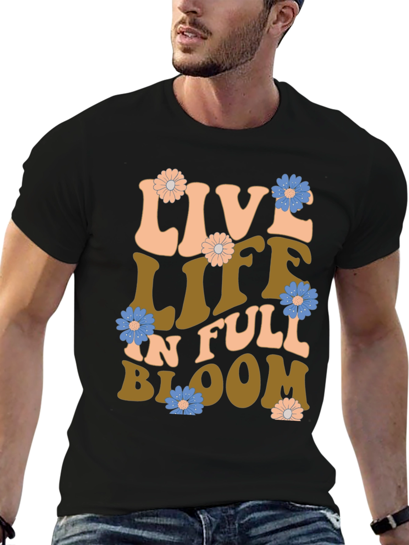 Live Life In Full Bloom Graphic T-Shirt