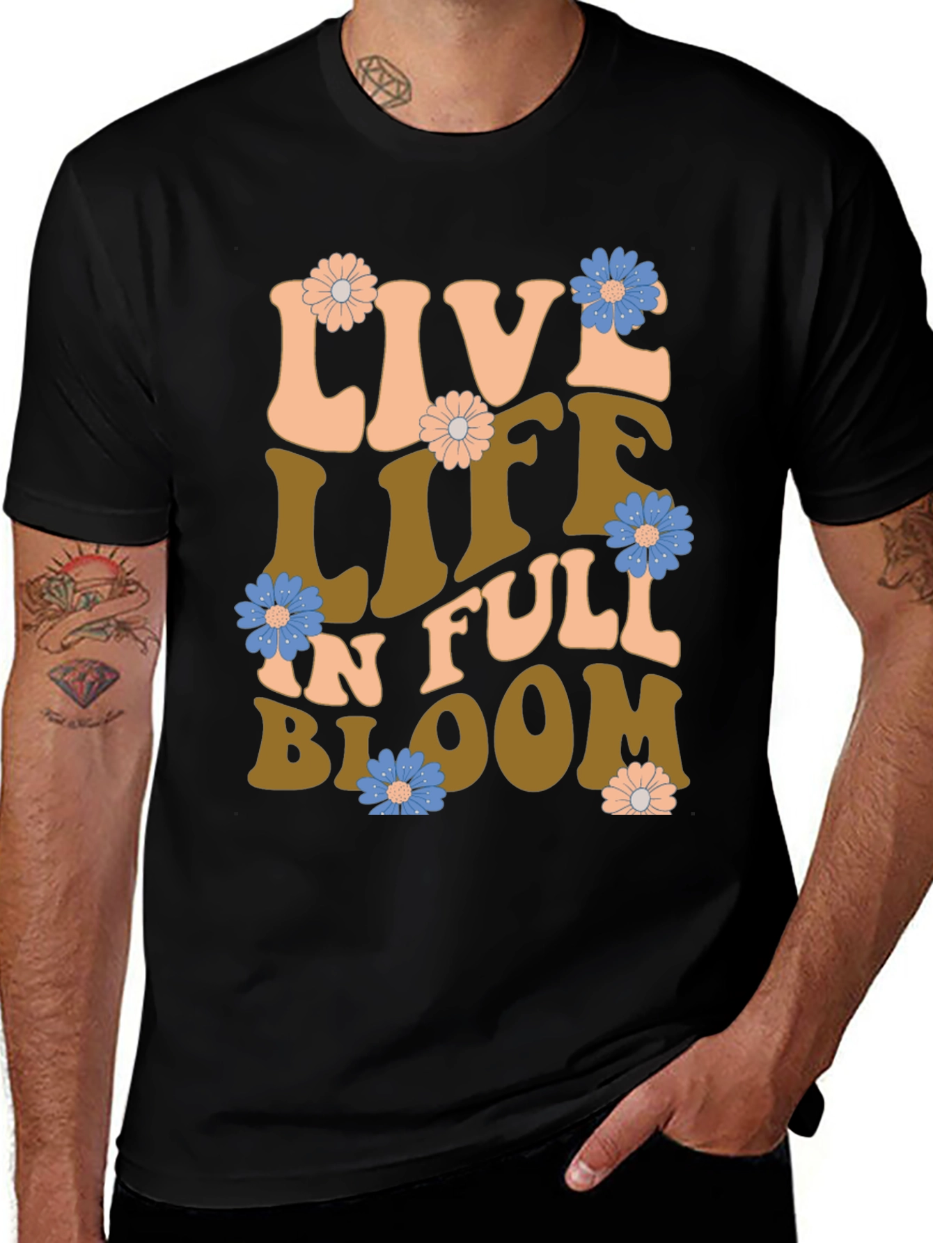 Live Life In Full Bloom Graphic T-Shirt