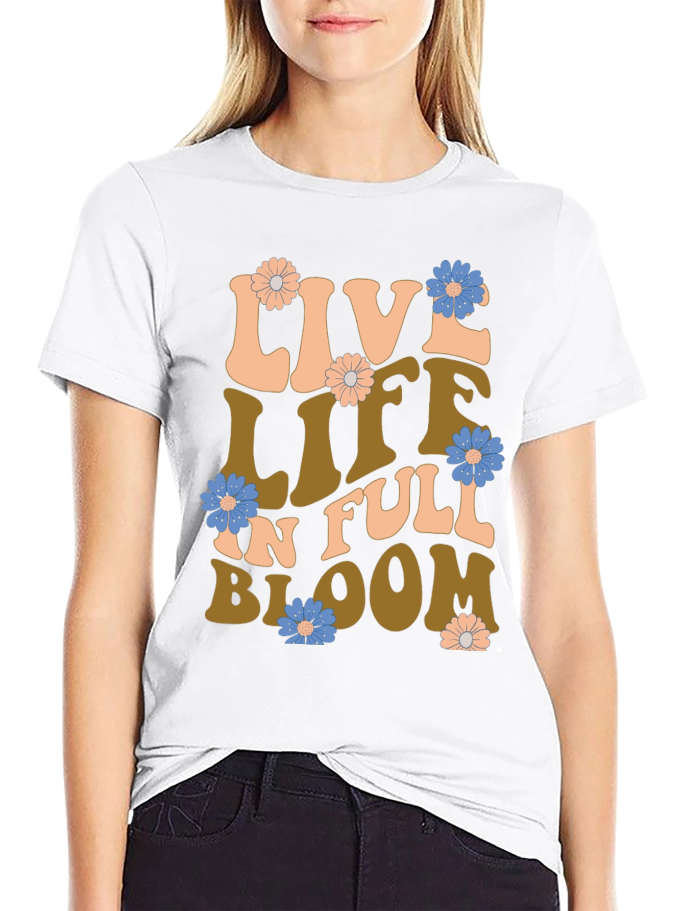 Live Life In Full Bloom Graphic T-Shirt