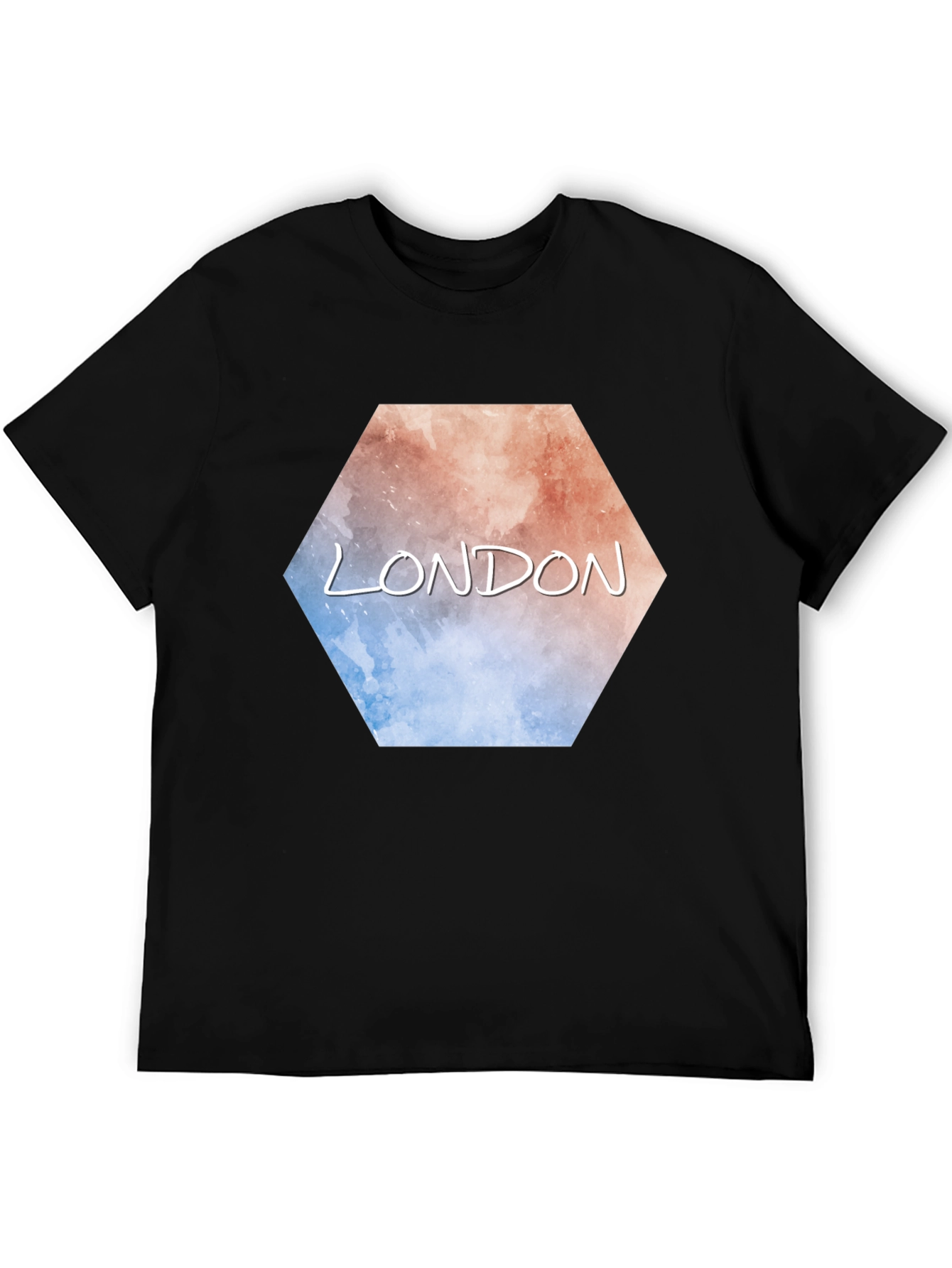 London Hexagon Graphic Black T-Shirt