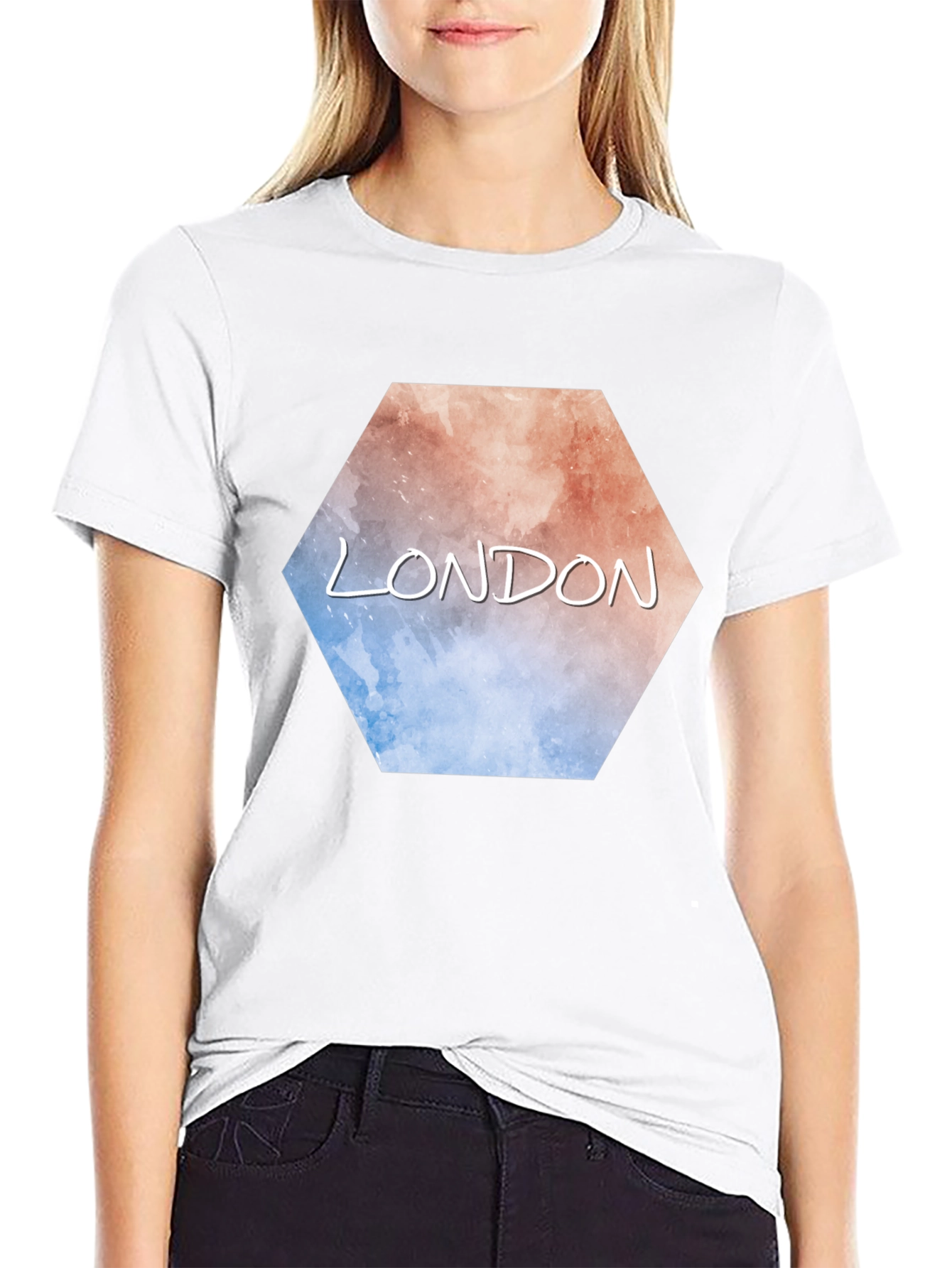 London Hexagon Graphic Black T-Shirt