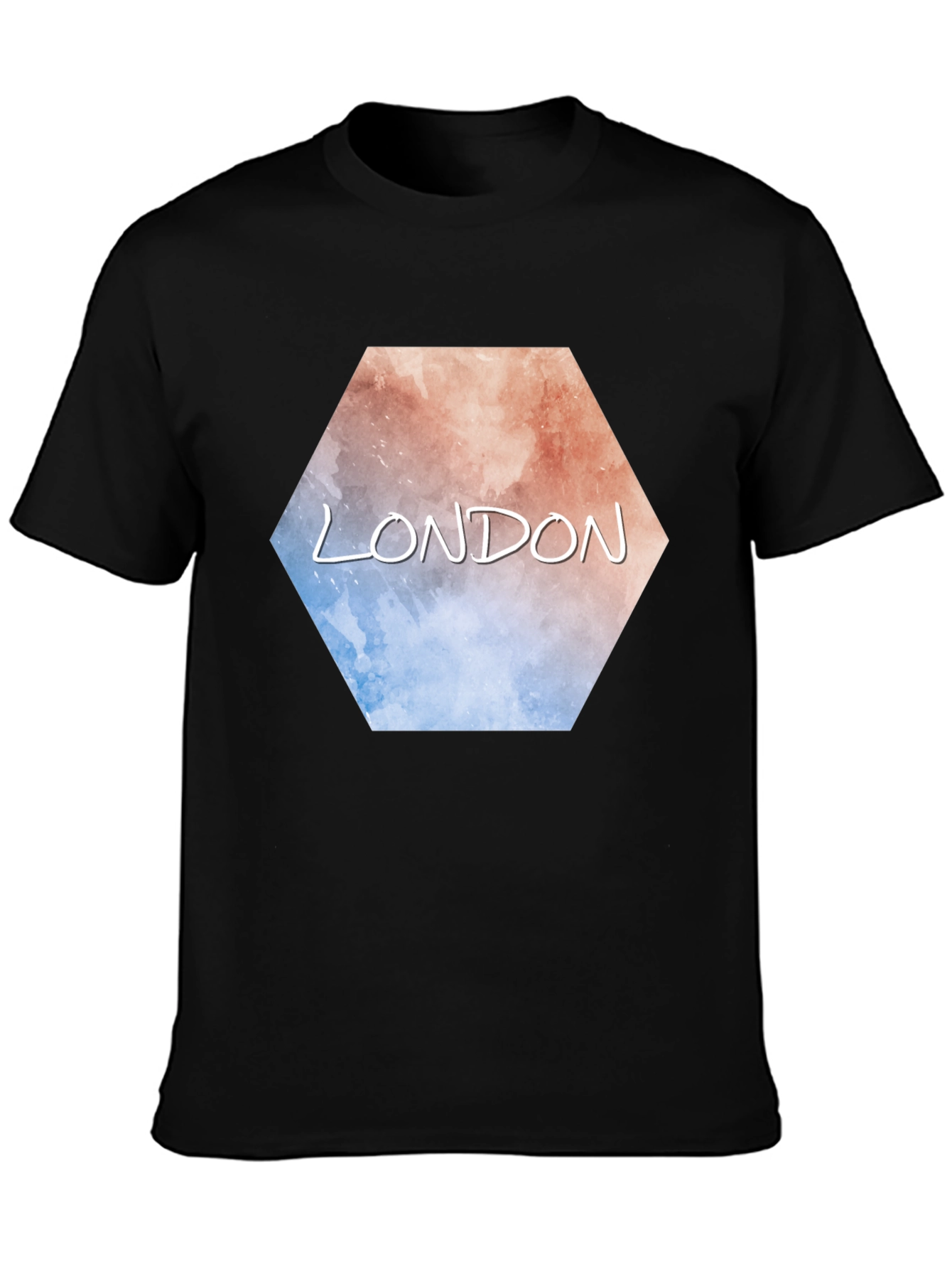 London Hexagon Graphic Black T-Shirt