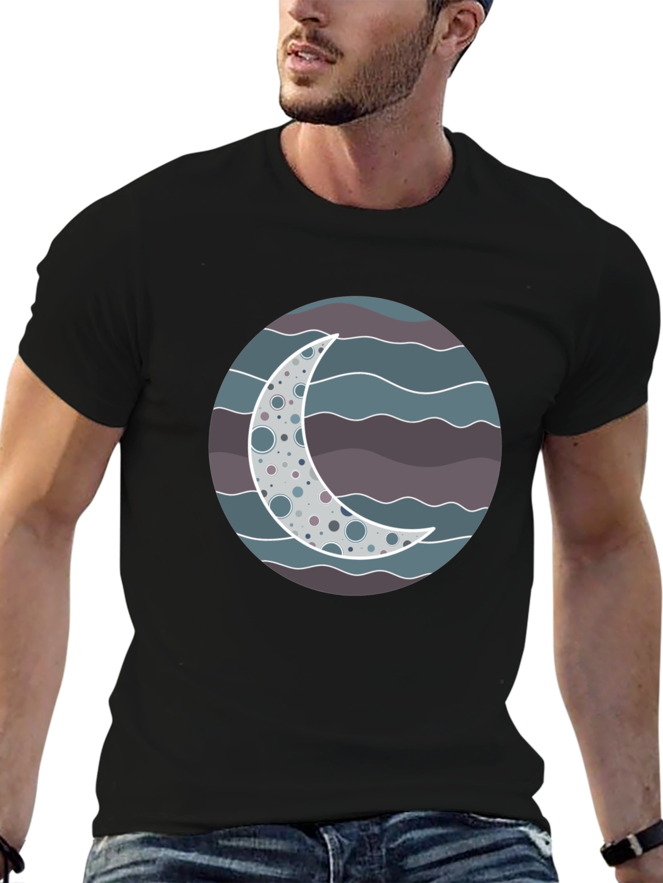 Moon Phase Graphic Tee - Stylish & Unique Design